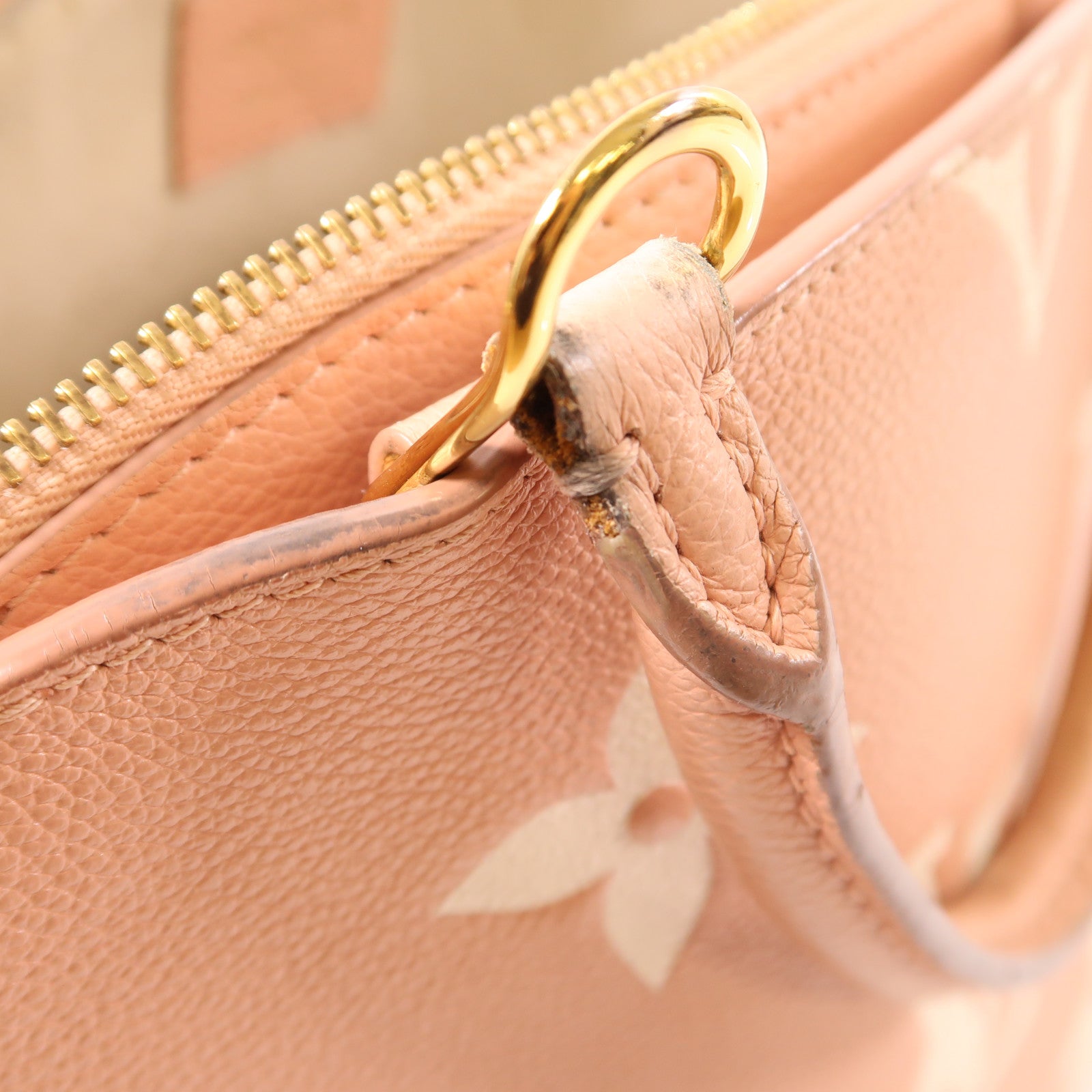 LOUIS VUITTON 【激減優惠】Monogram Empreinte Petit Palais金扣手挽肩背兩用袋粉紅色