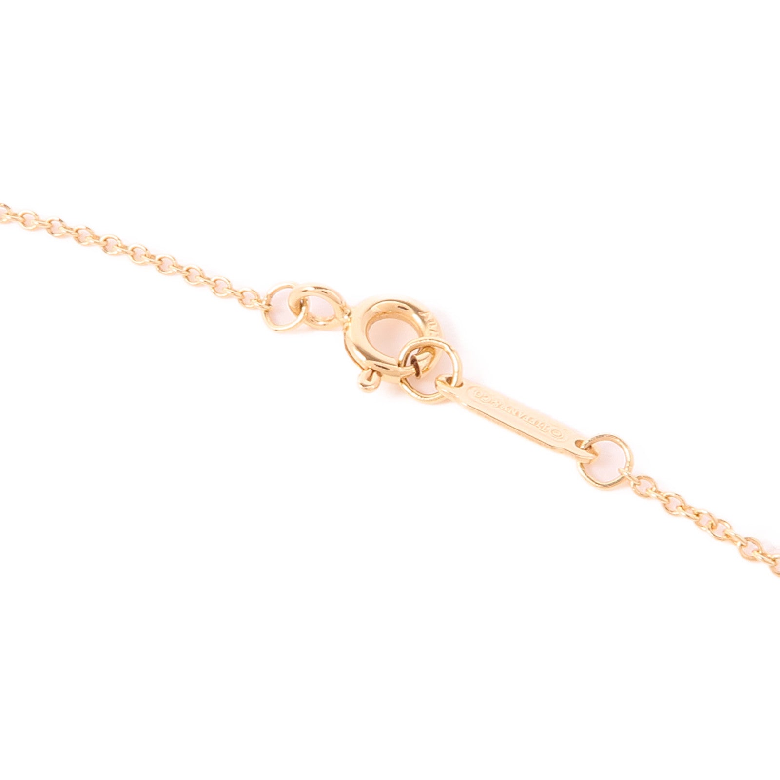 TIFFANY＆CO 18K玫瑰金Victoria Diamond Vine Circle Pendant鑽石項鍊