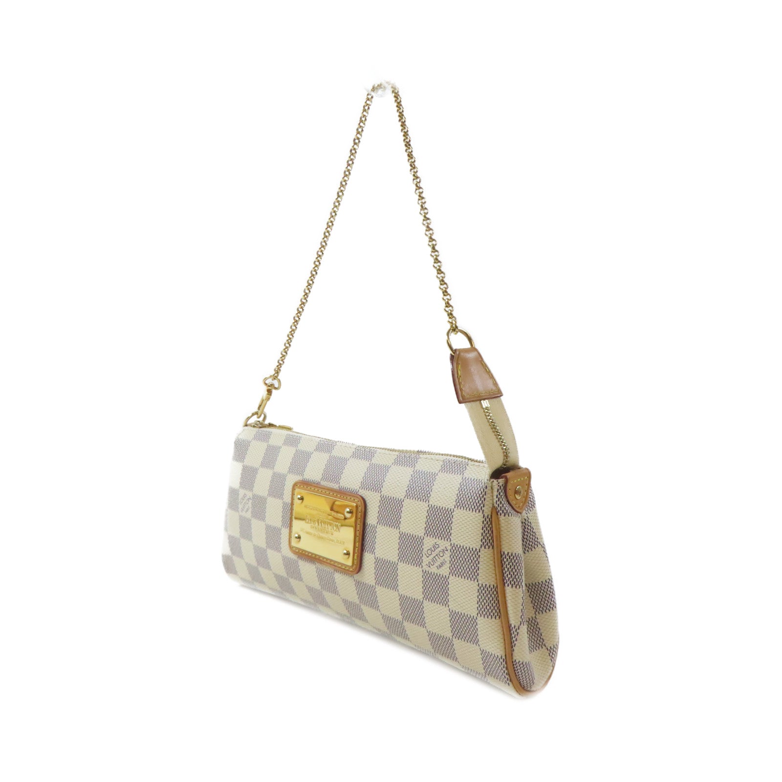 LOUIS VUITTON Damier Azur Eva金扣手挽肩背兩用袋白色