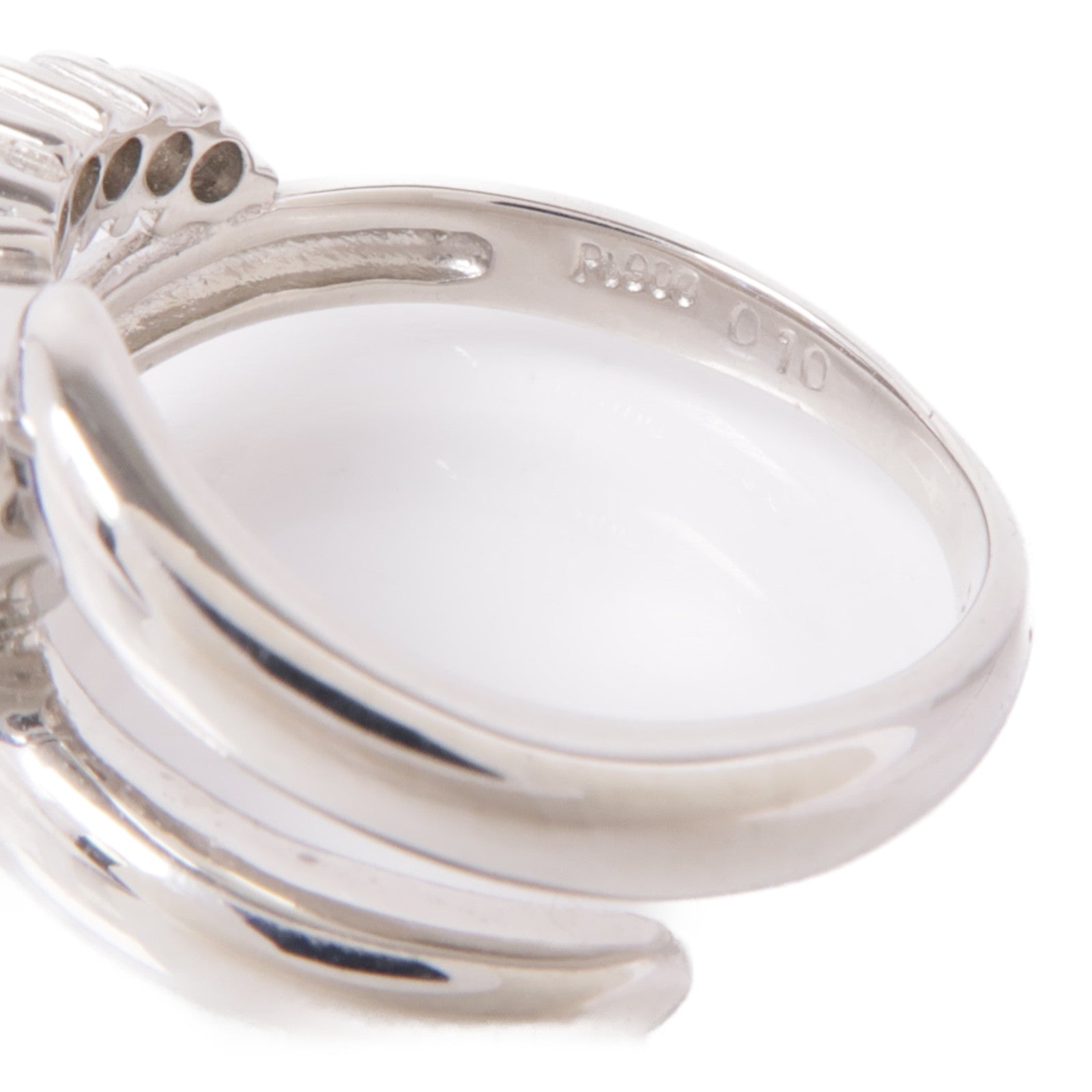 JEWELRY PT900鉑金Sapphire/Diamond Ring藍寶石/鑽石戒指US#5