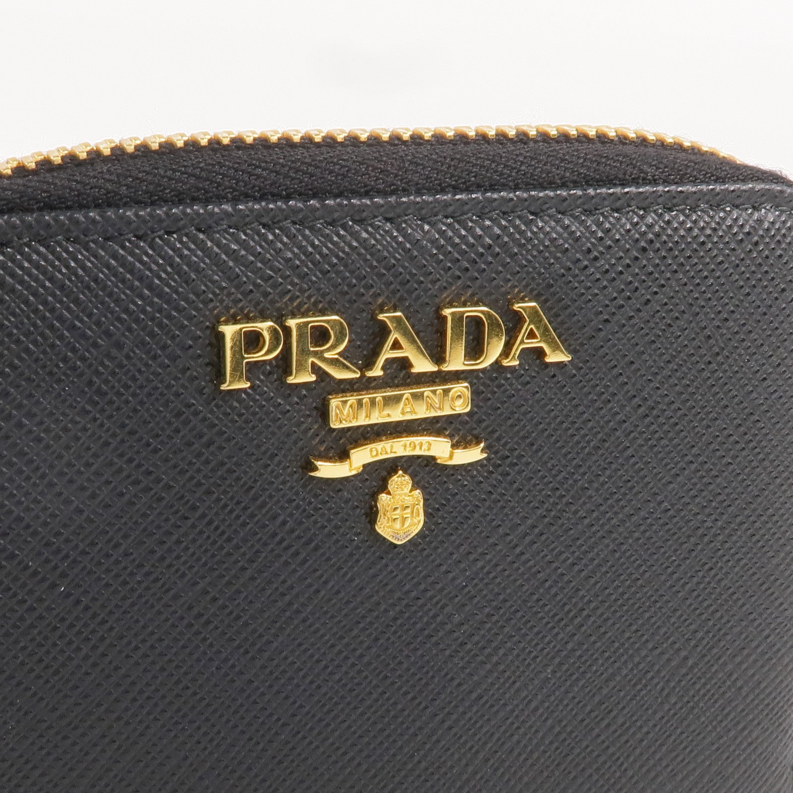 PRADA Saffiano皮革Coin Case金扣零錢包