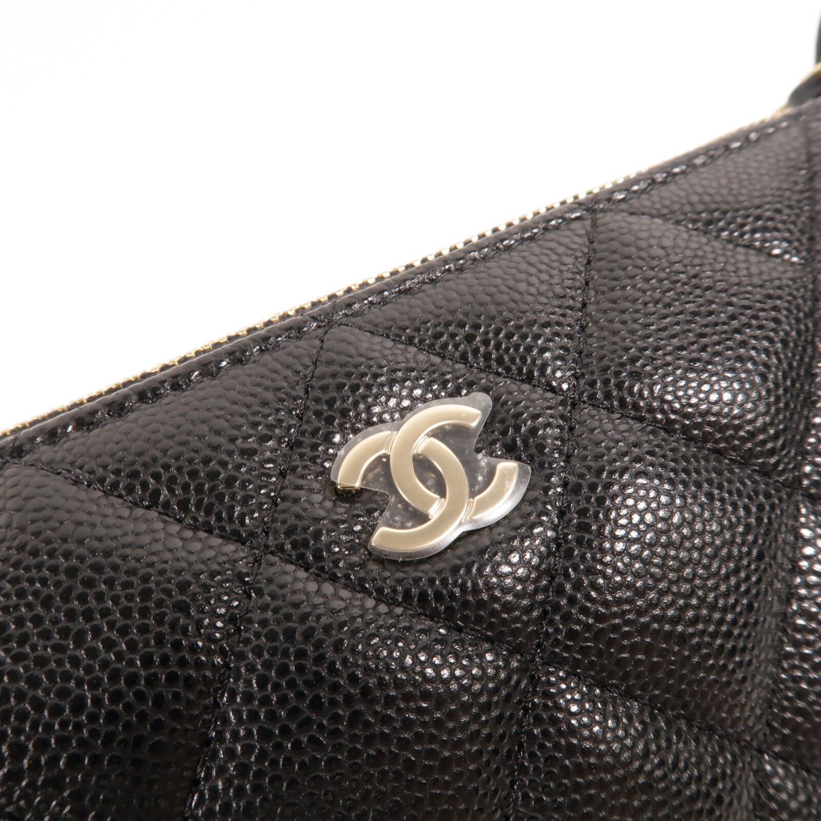 CHANEL 牛皮皮革Pouch Chain Shoulder鏈帶肩背袋