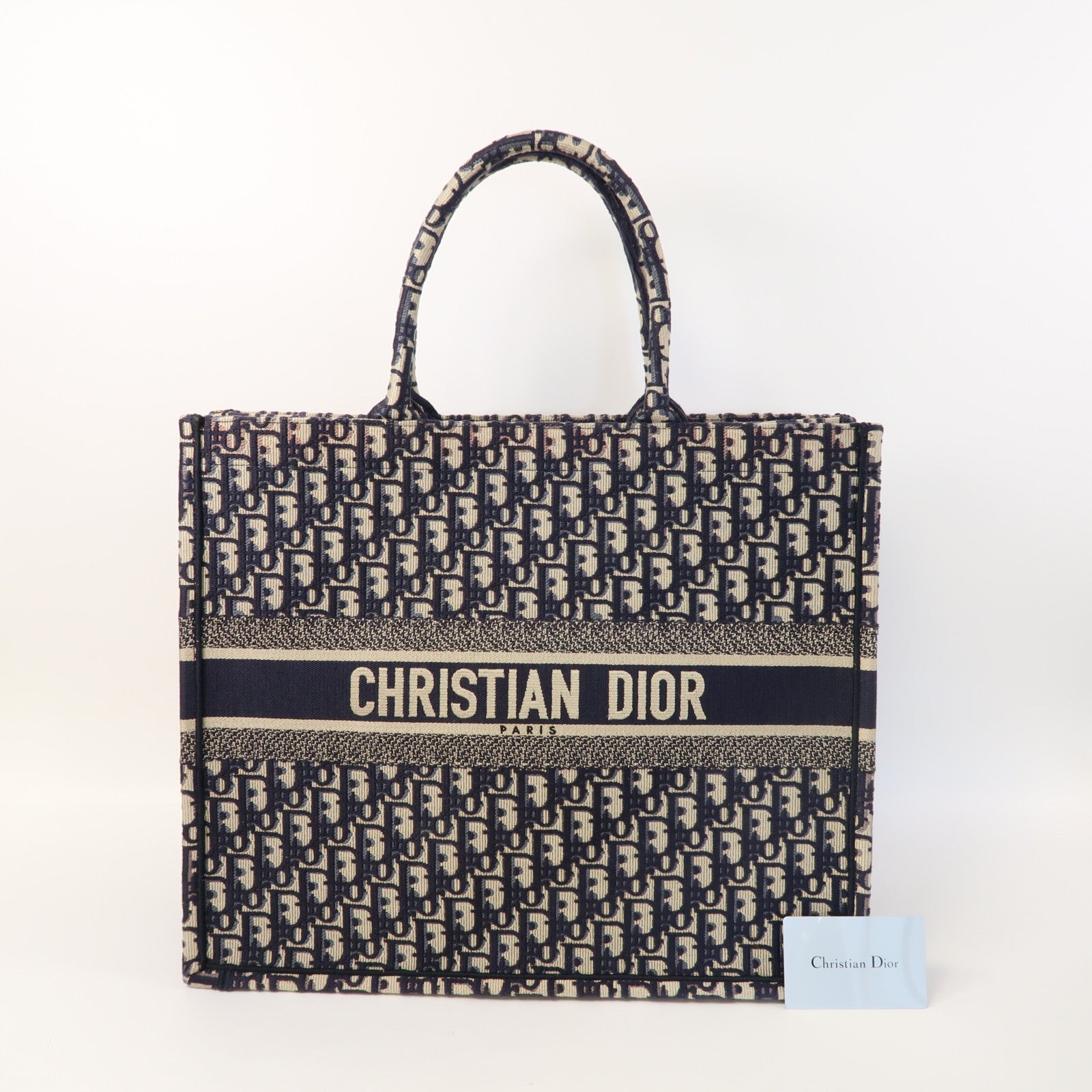 Dior 【激減優惠】Oblique帆布Book Tote Large手挽袋藍色
