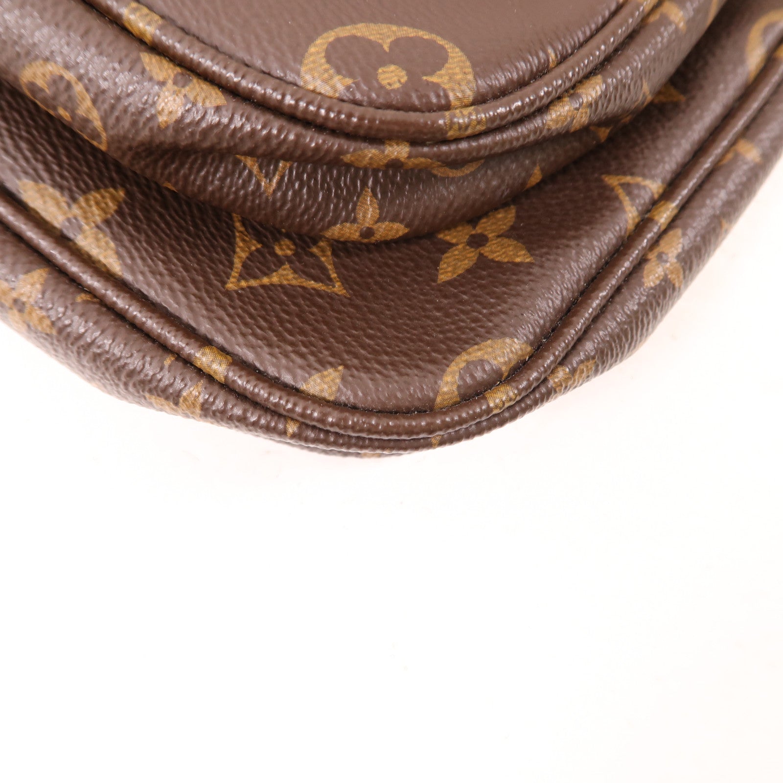 LOUIS VUITTON Monogram Multi Pochette Accessoires金扣肩背袋棕色