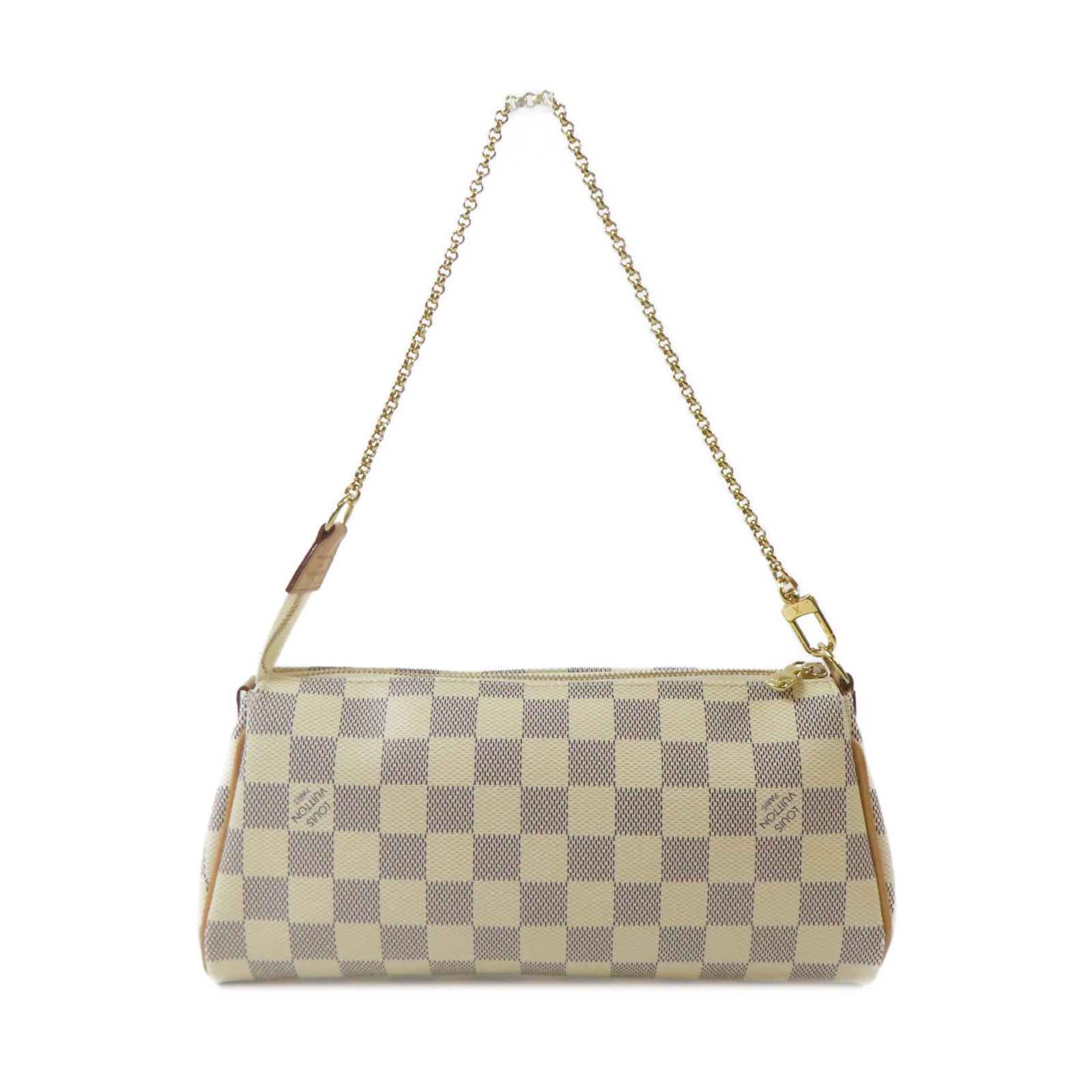 LOUIS VUITTON Damier Azur Eva金扣手挽肩背兩用袋白色