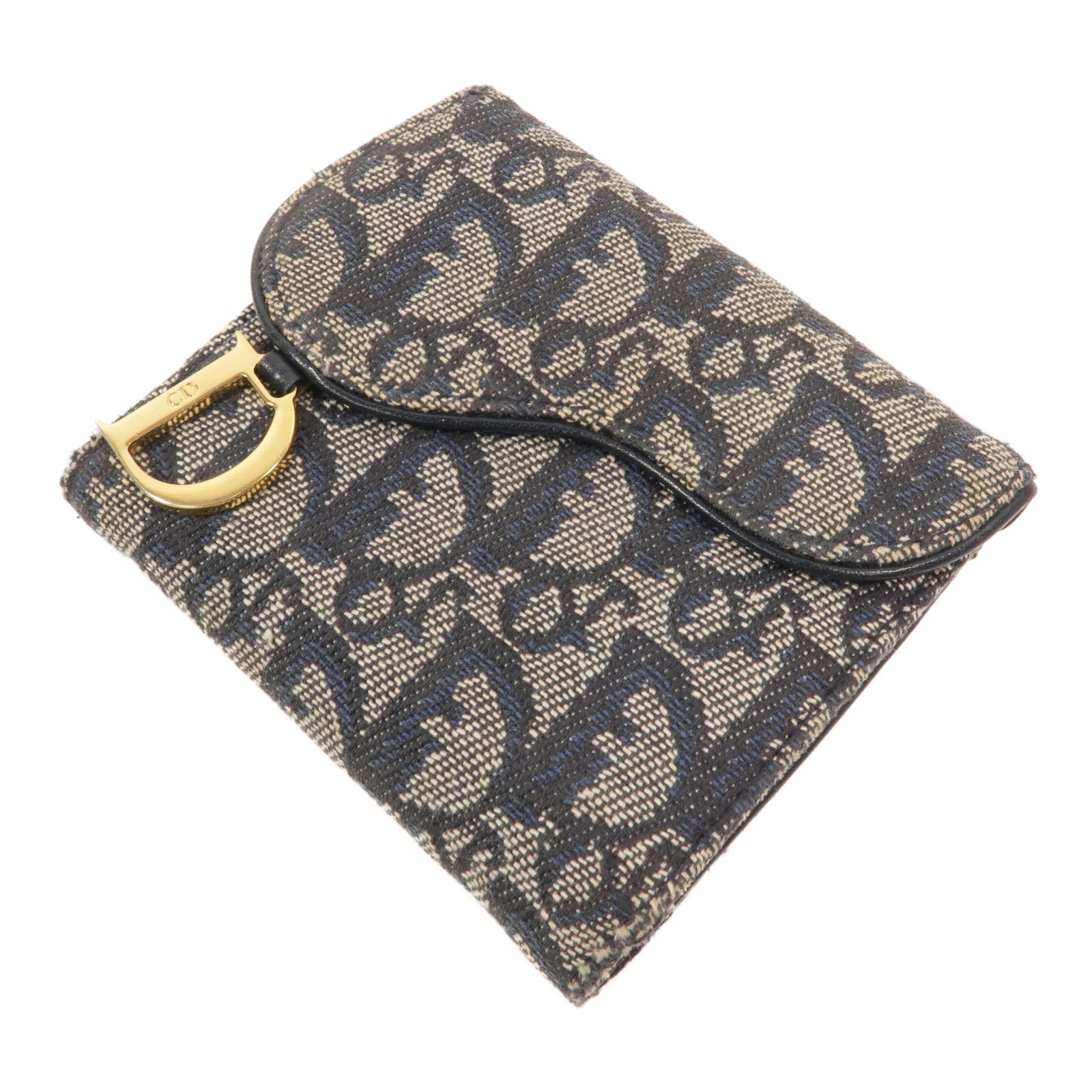 Dior Oblique帆布Saddle Lotus Wallet錢包