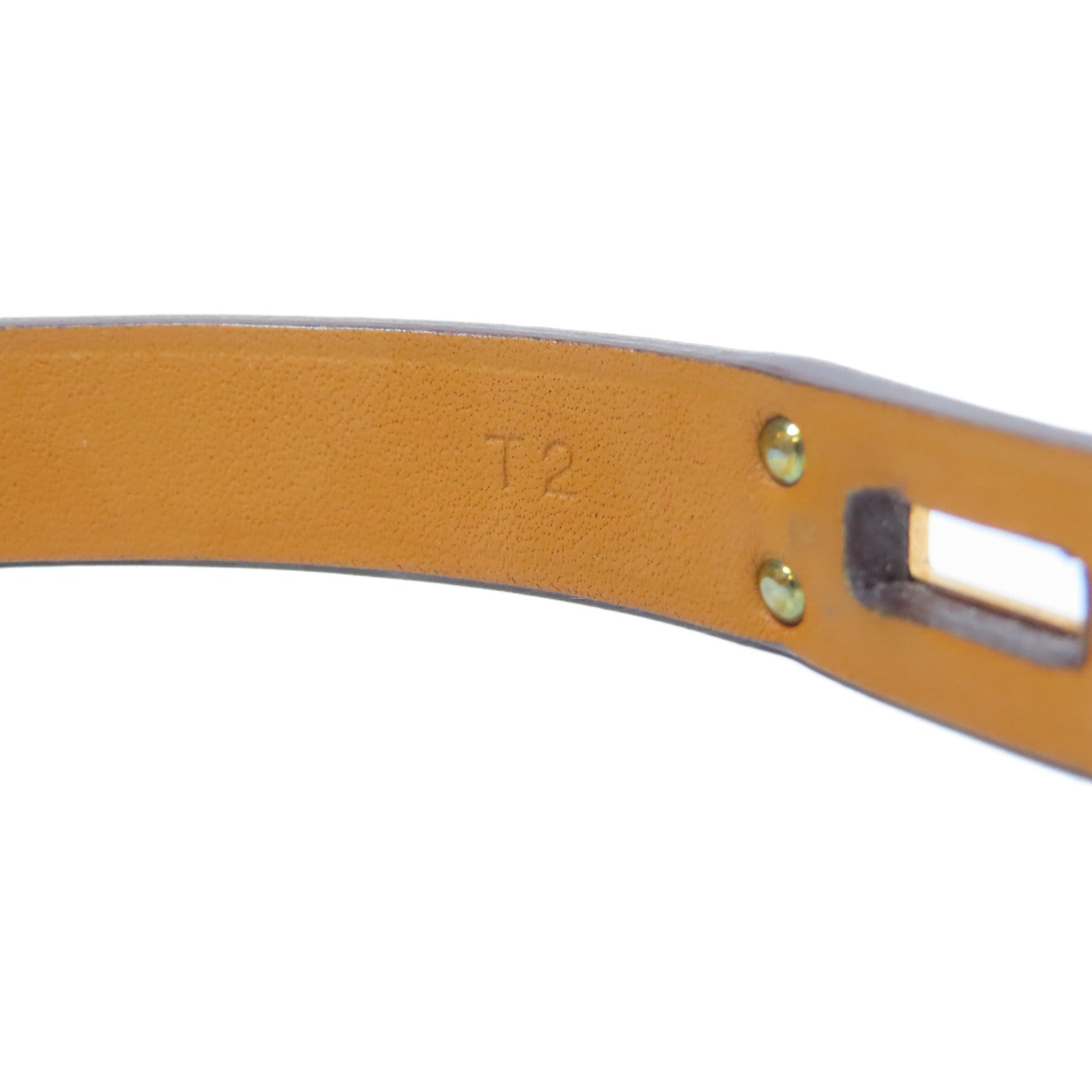 HERMES Swift皮革Mini Double Tour Bracelet金扣手鐲Etoupe(T2)/大象灰色