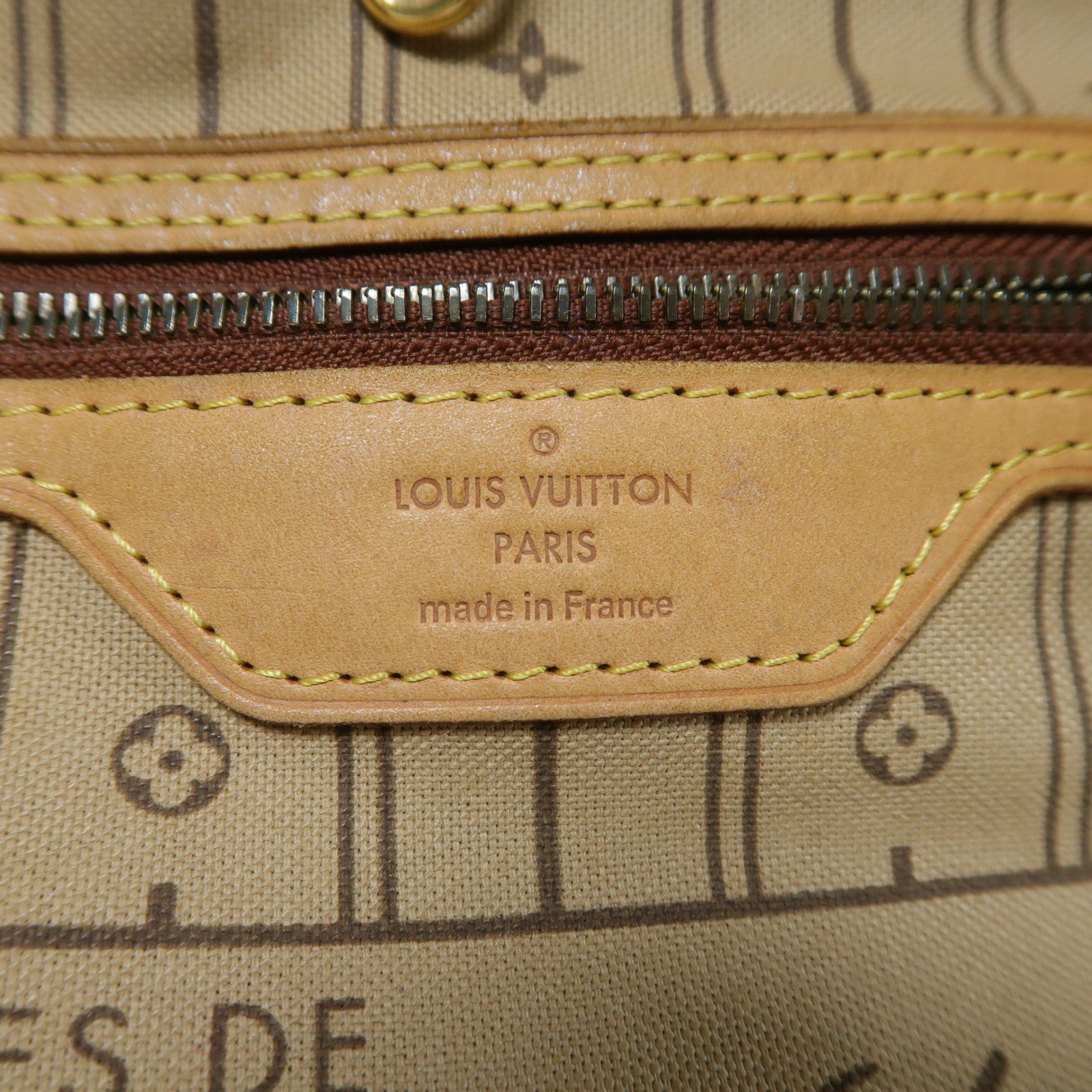 LOUIS VUITTON Monogram Neverfull MM金扣手挽袋