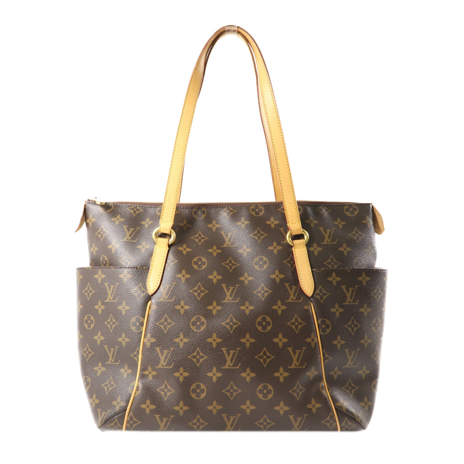 LOUIS VUITTON Monogram Totally MM金扣肩背袋棕色