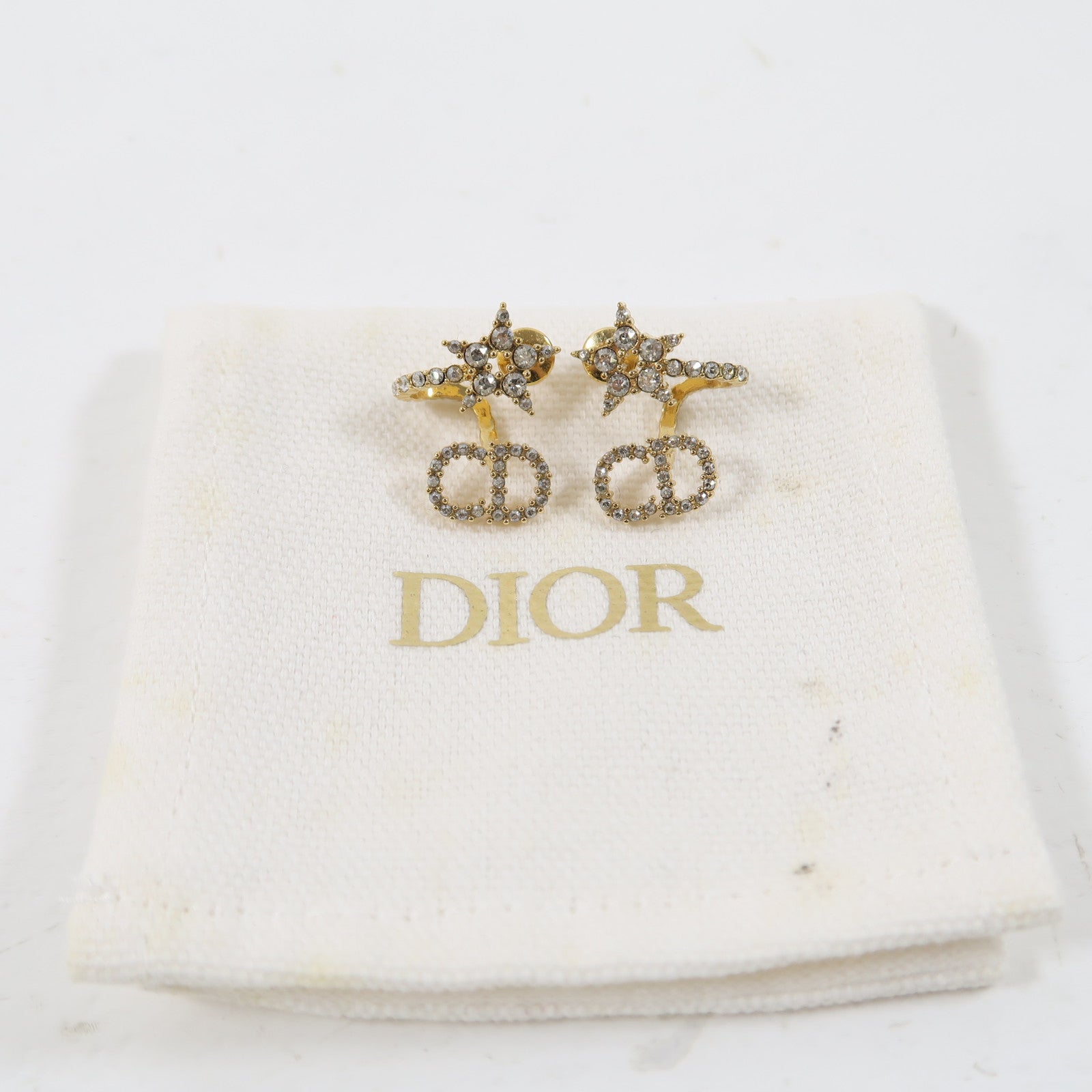 Dior 金屬Earrings耳環金色/白色