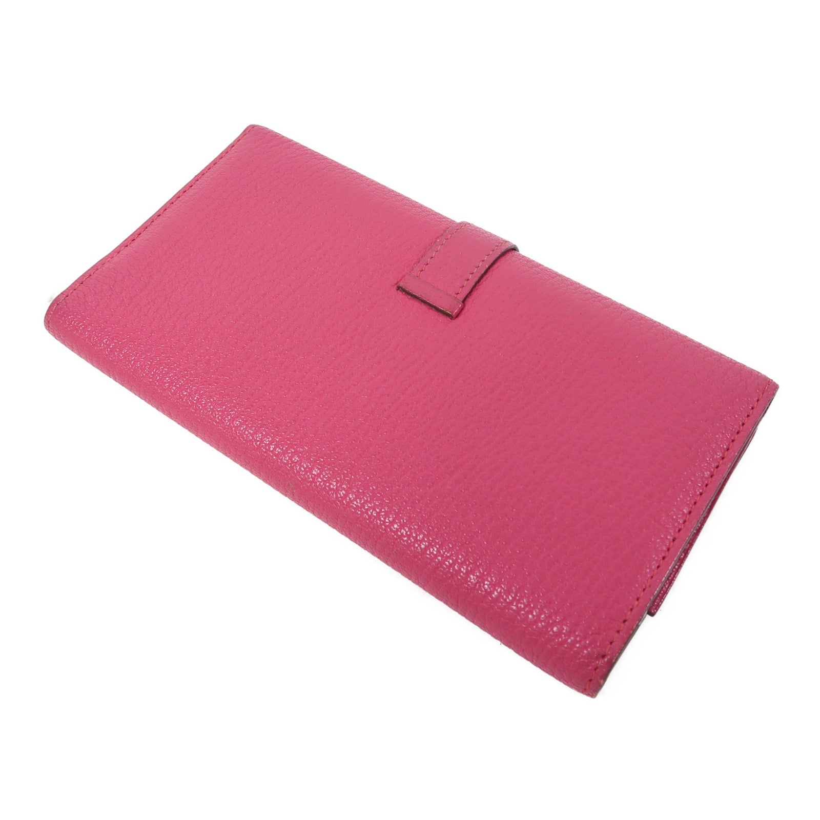 HERMES (PRICE DOWN) PHW Bearn Long Wallet Chevre Leather Pink