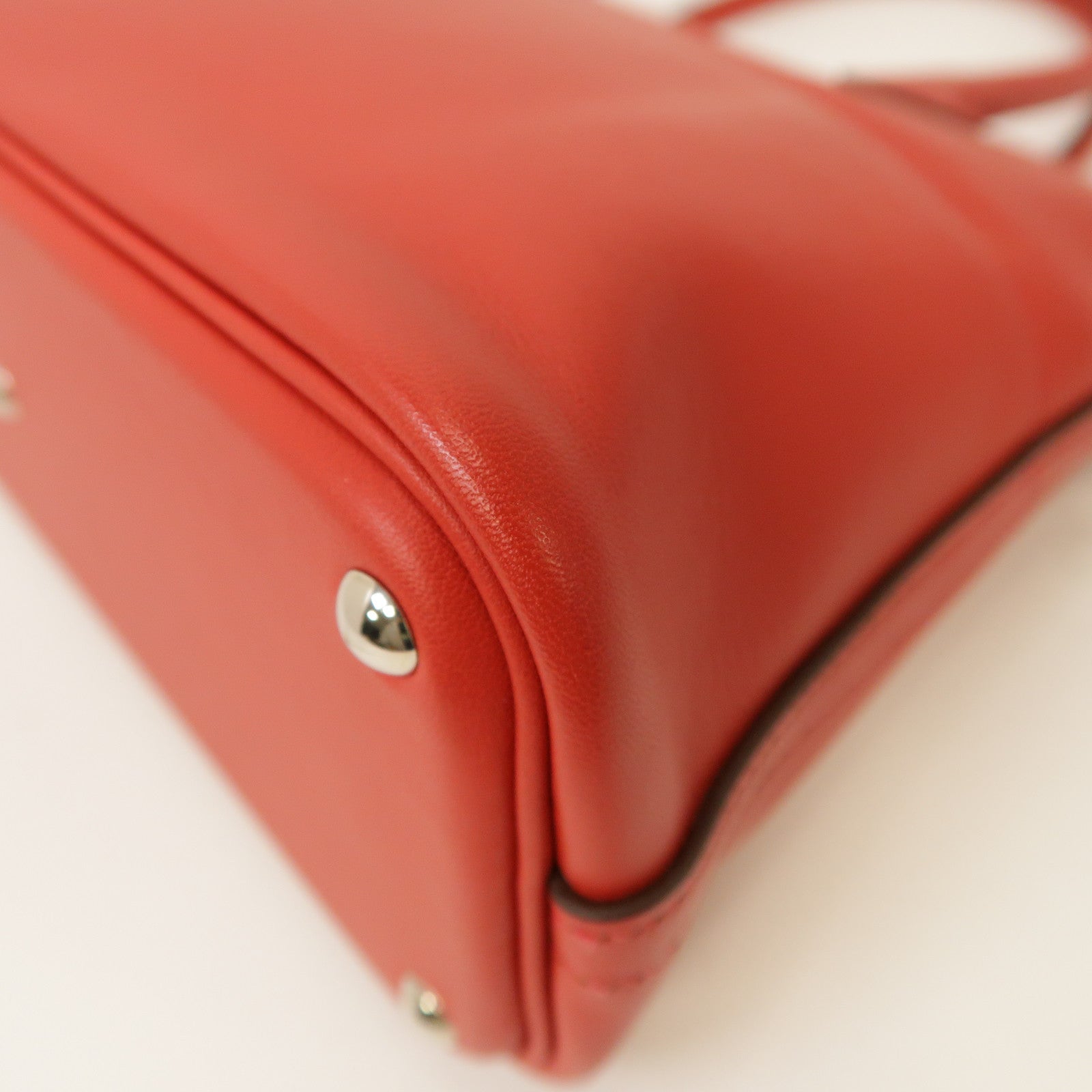HERMES Swift皮革Bolide 27銀扣手挽肩背兩用袋Rouge Casaque/紅色