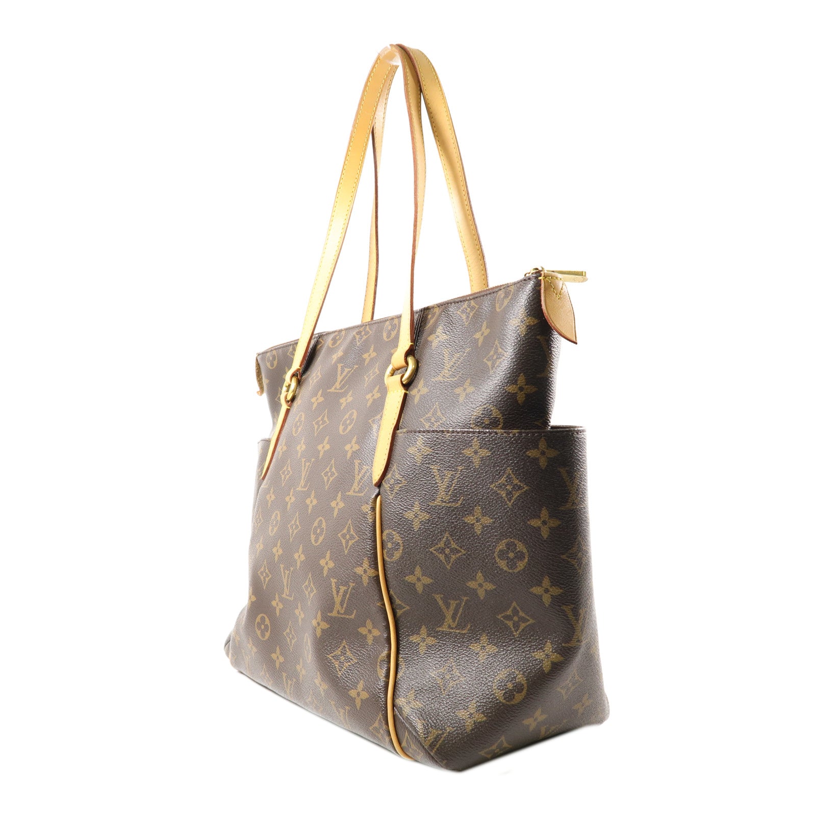 LOUIS VUITTON Monogram Totally MM金扣肩背袋棕色