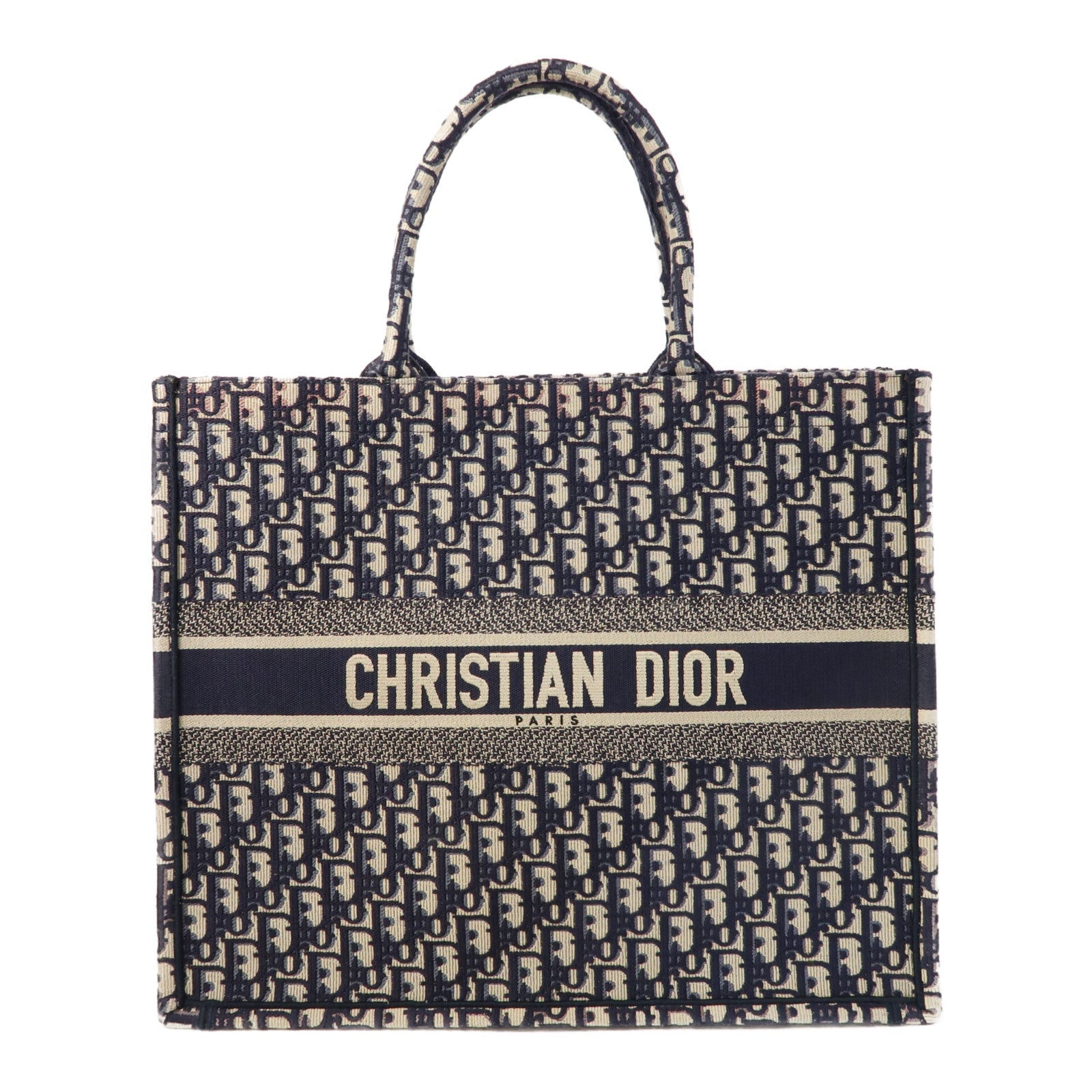Dior 【激減優惠】Oblique帆布Book Tote Large手挽袋藍色