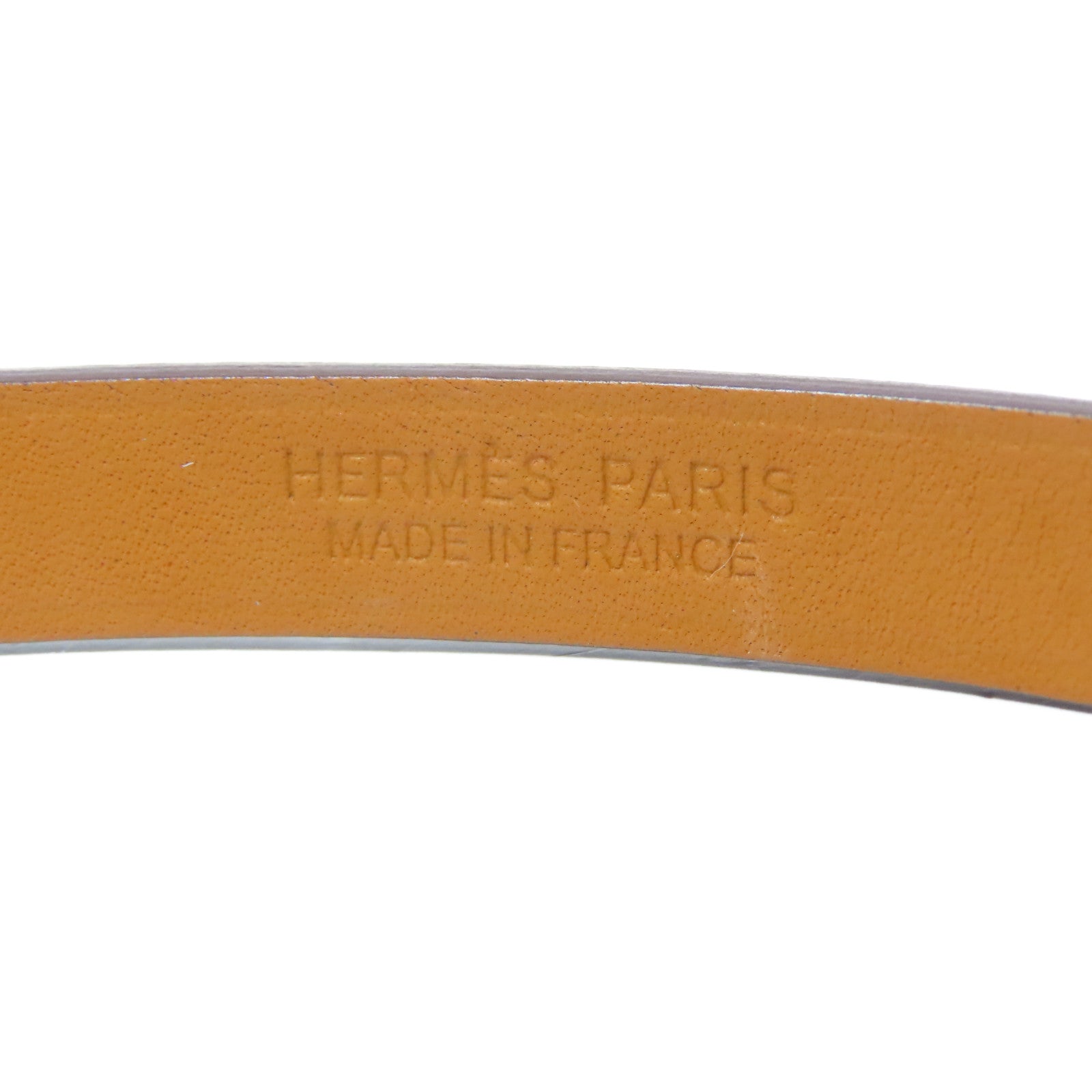 HERMES Swift皮革Mini Double Tour Bracelet金扣手鐲Etoupe(T2)/大象灰色