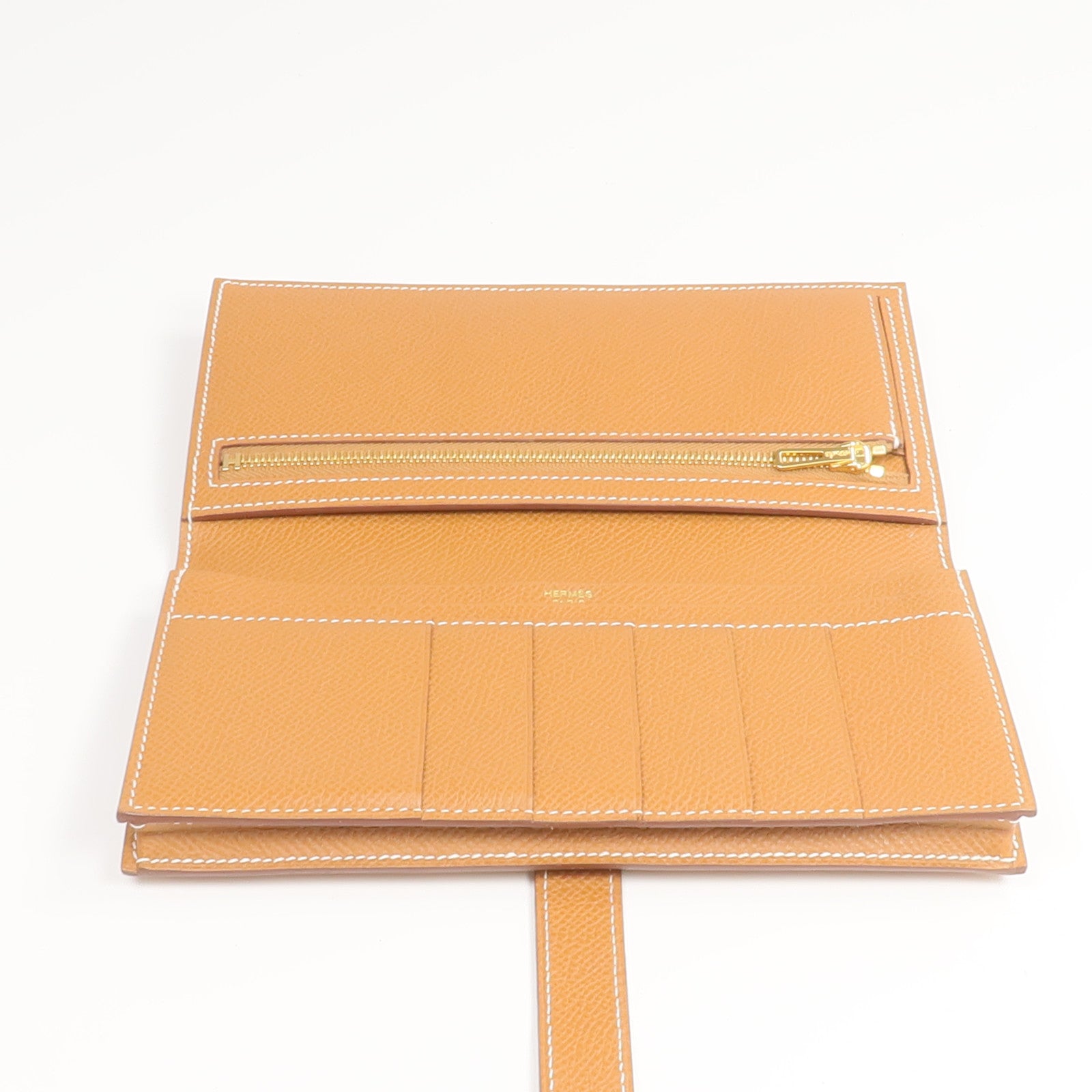 HERMES Epsom皮革Bearn Long Wallet長錢包Gold