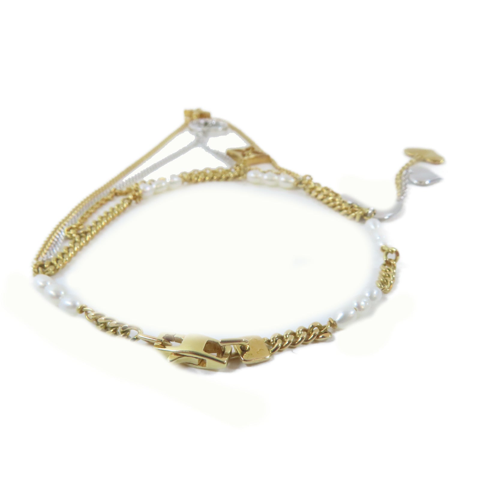 LOUIS VUITTON 18K黃金Eclair Bracelet手鏈#18cm