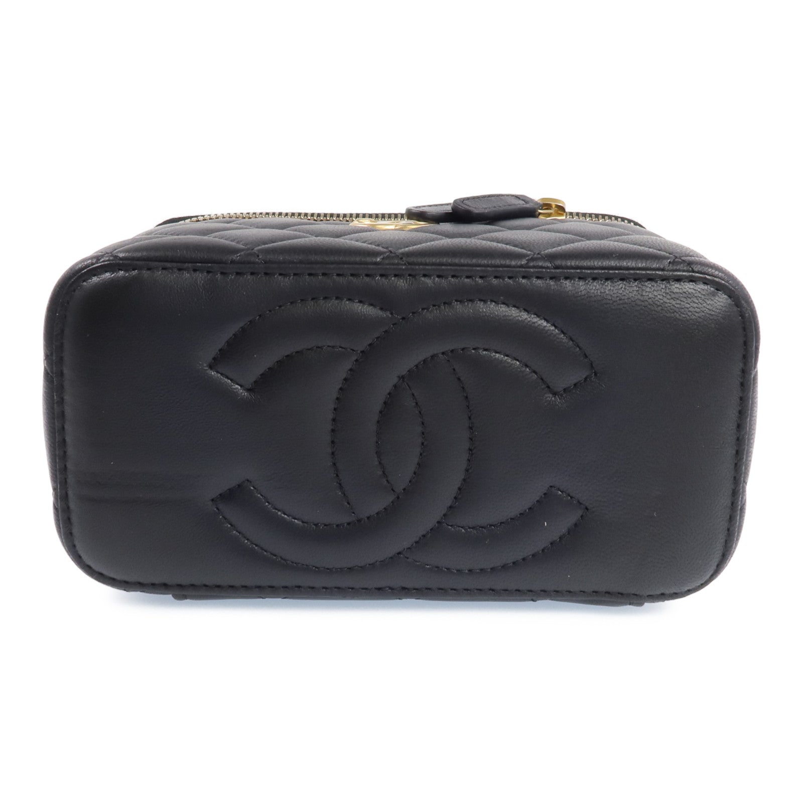 CHANEL 羊皮皮革Vanity Case金扣鏈帶肩背袋