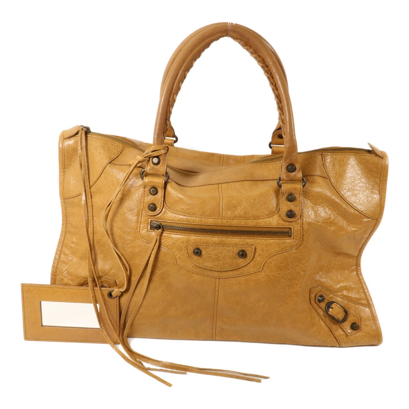 BALENCIAGA 羊皮皮革Classic Work手挽袋