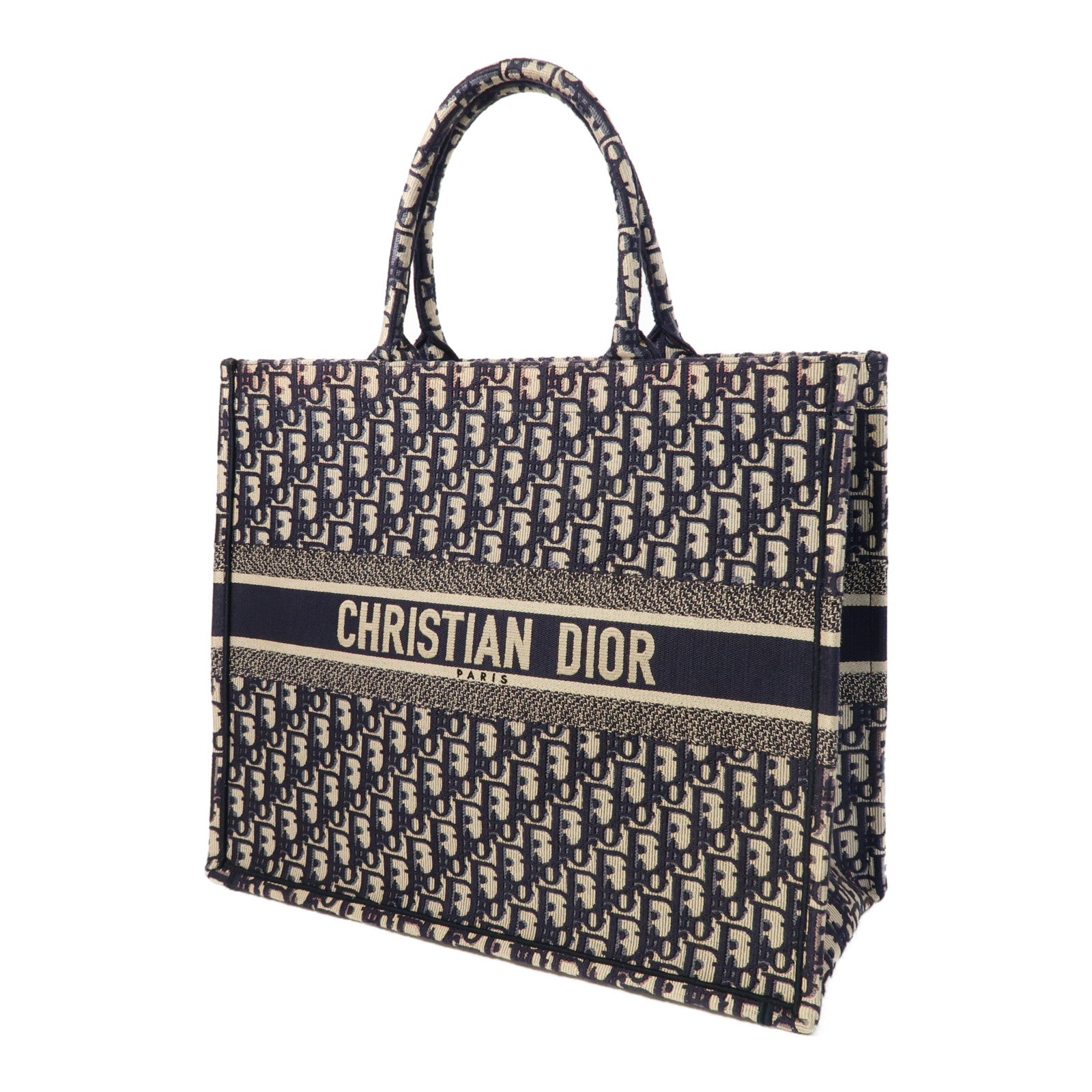 Dior 【激減優惠】Oblique帆布Book Tote Large手挽袋藍色