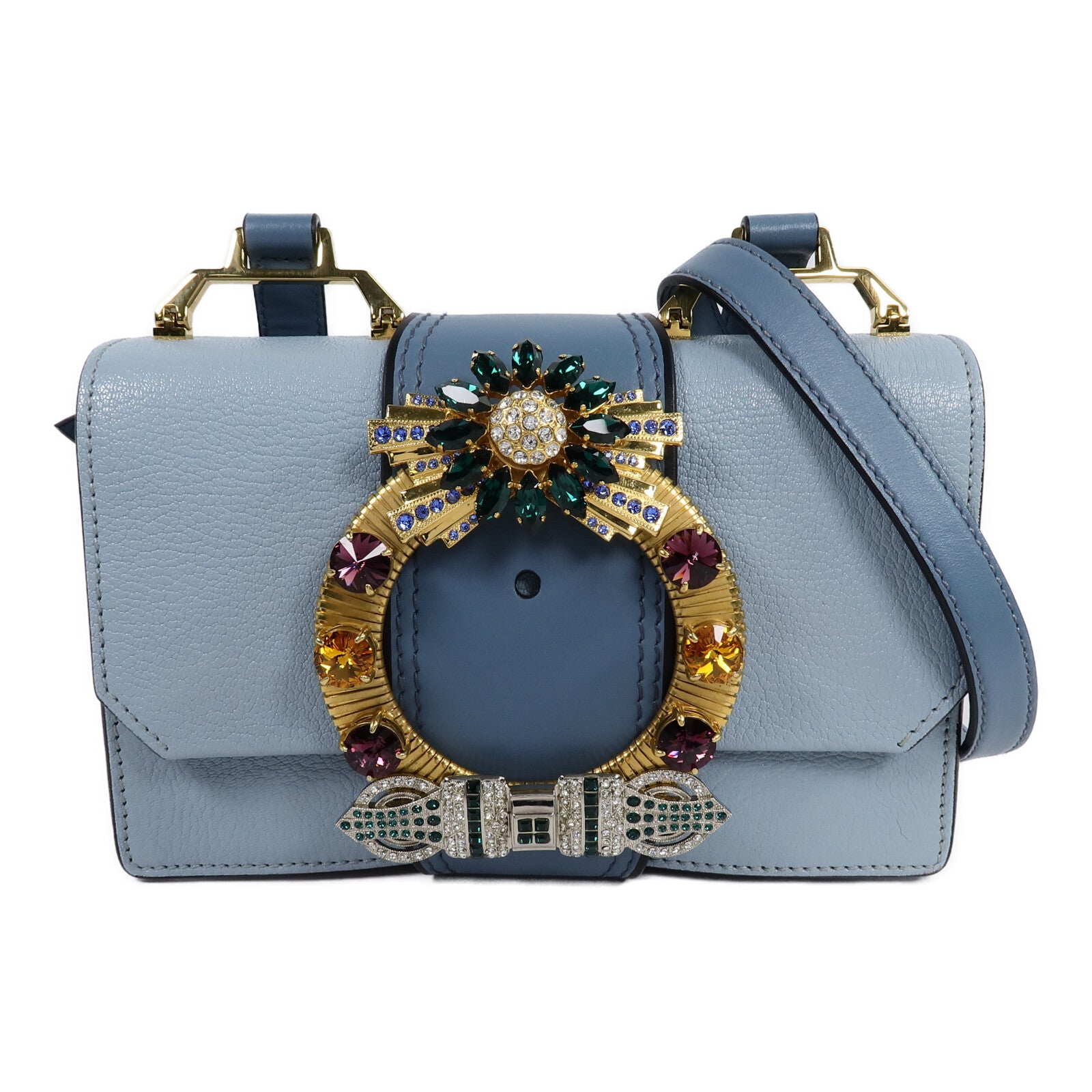 Miu Miu 牛皮皮革Miu Lady肩背袋
