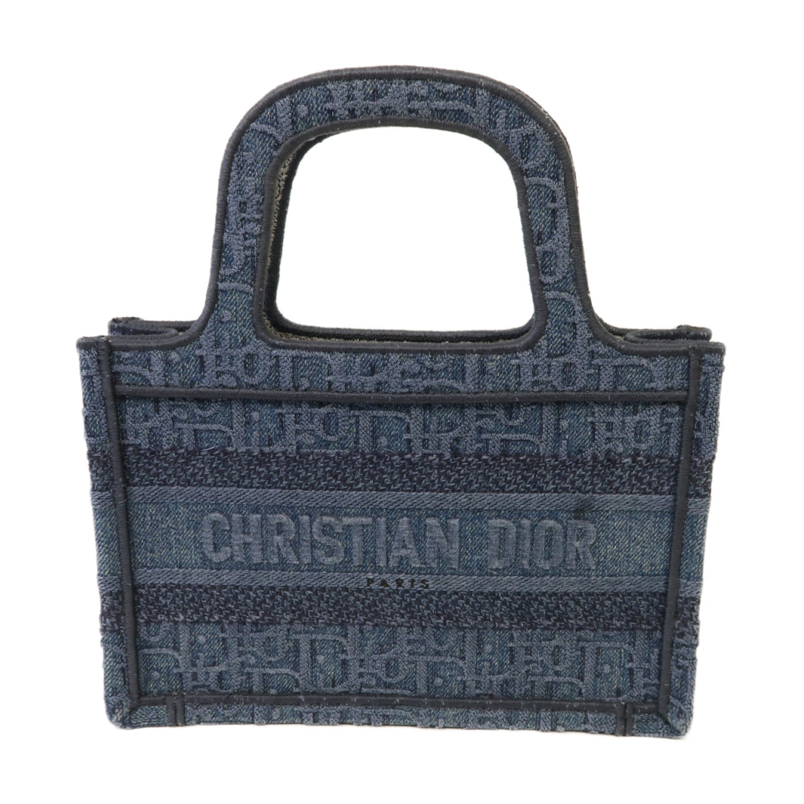Dior 【激減優惠】帆布Mini Book Tote手挽袋藍色