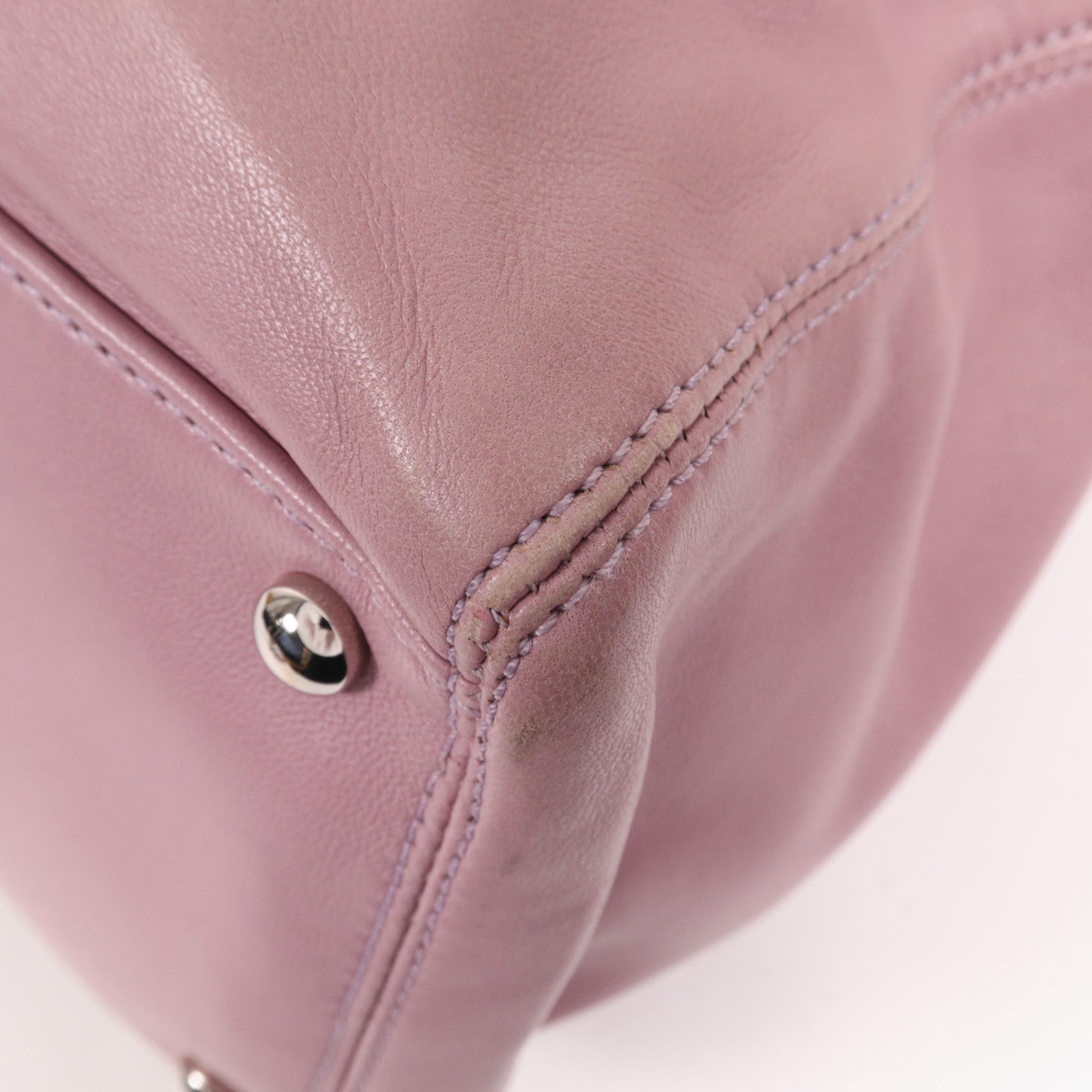 CHANEL 羊皮皮革Tote Bag銀扣手挽袋