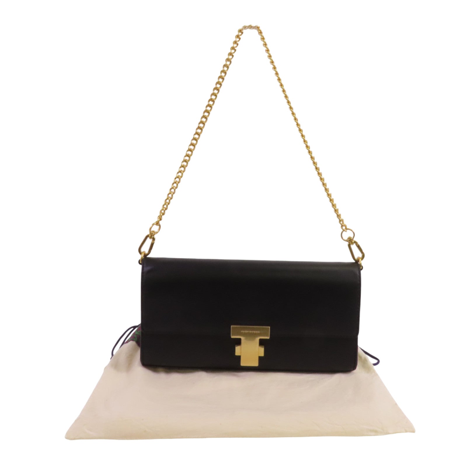 Tory Burch 牛皮皮革Chain Shoulder Bag金扣鏈帶肩背袋