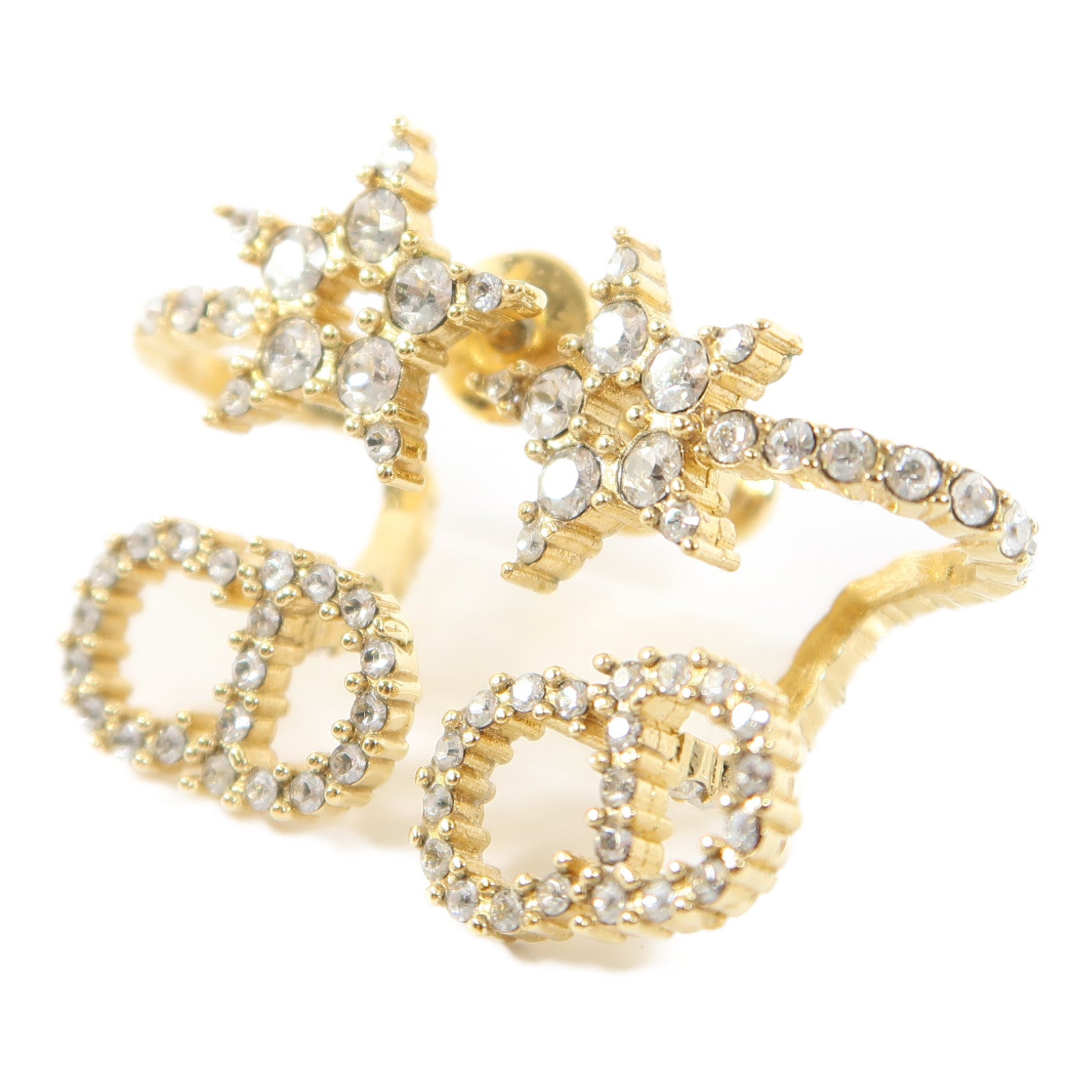 Dior 金屬Earrings耳環金色/白色