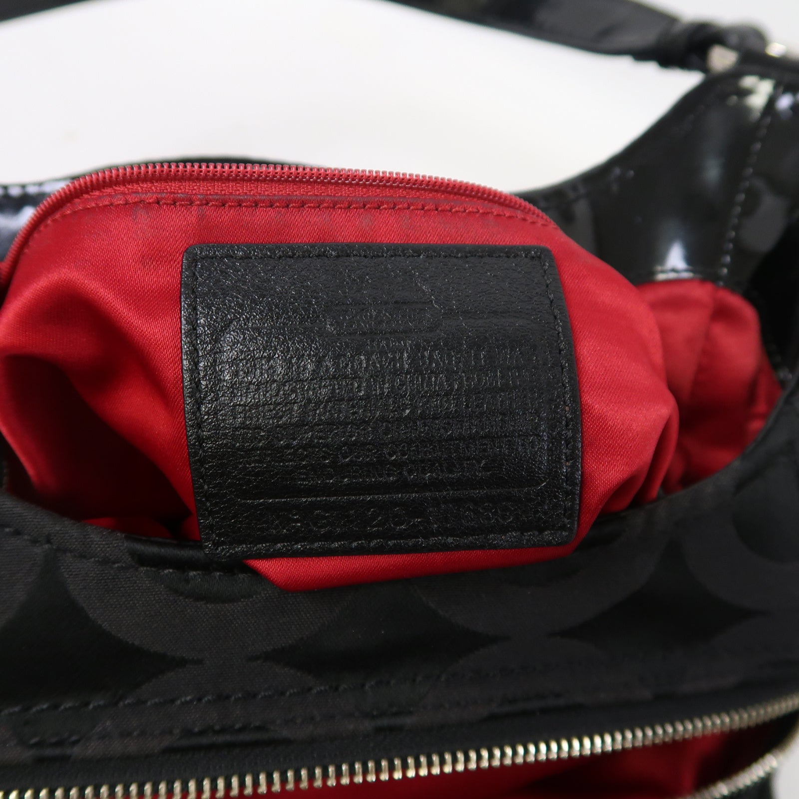 COACH 帆布Shoulder Bag銀扣肩背袋黑色