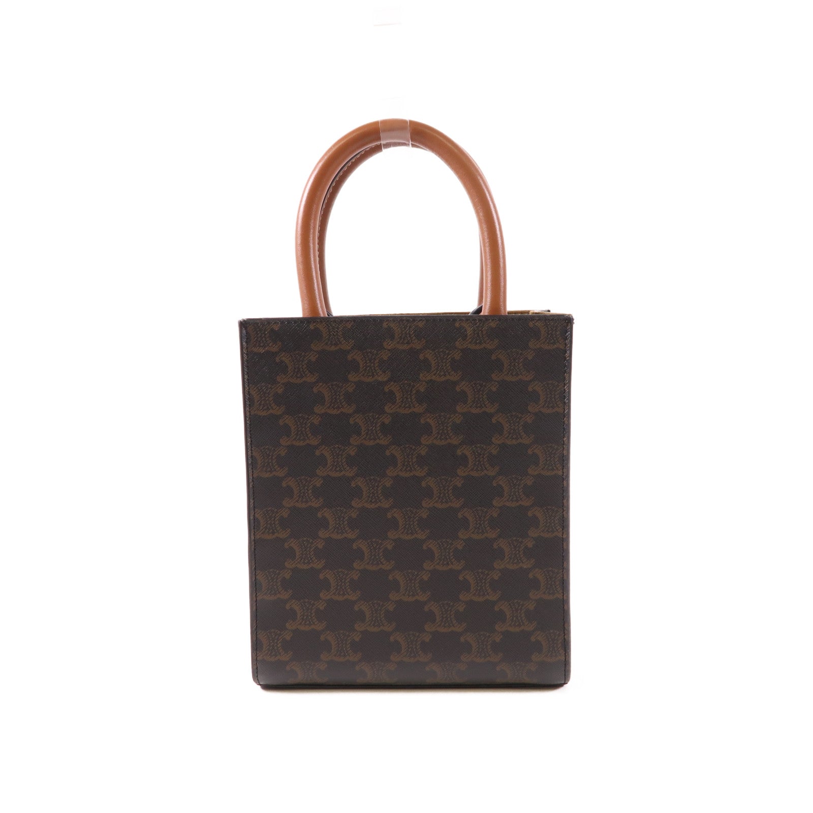 CELINE 塗層帆布Mini Vertical Cabas金扣手挽肩背兩用袋
