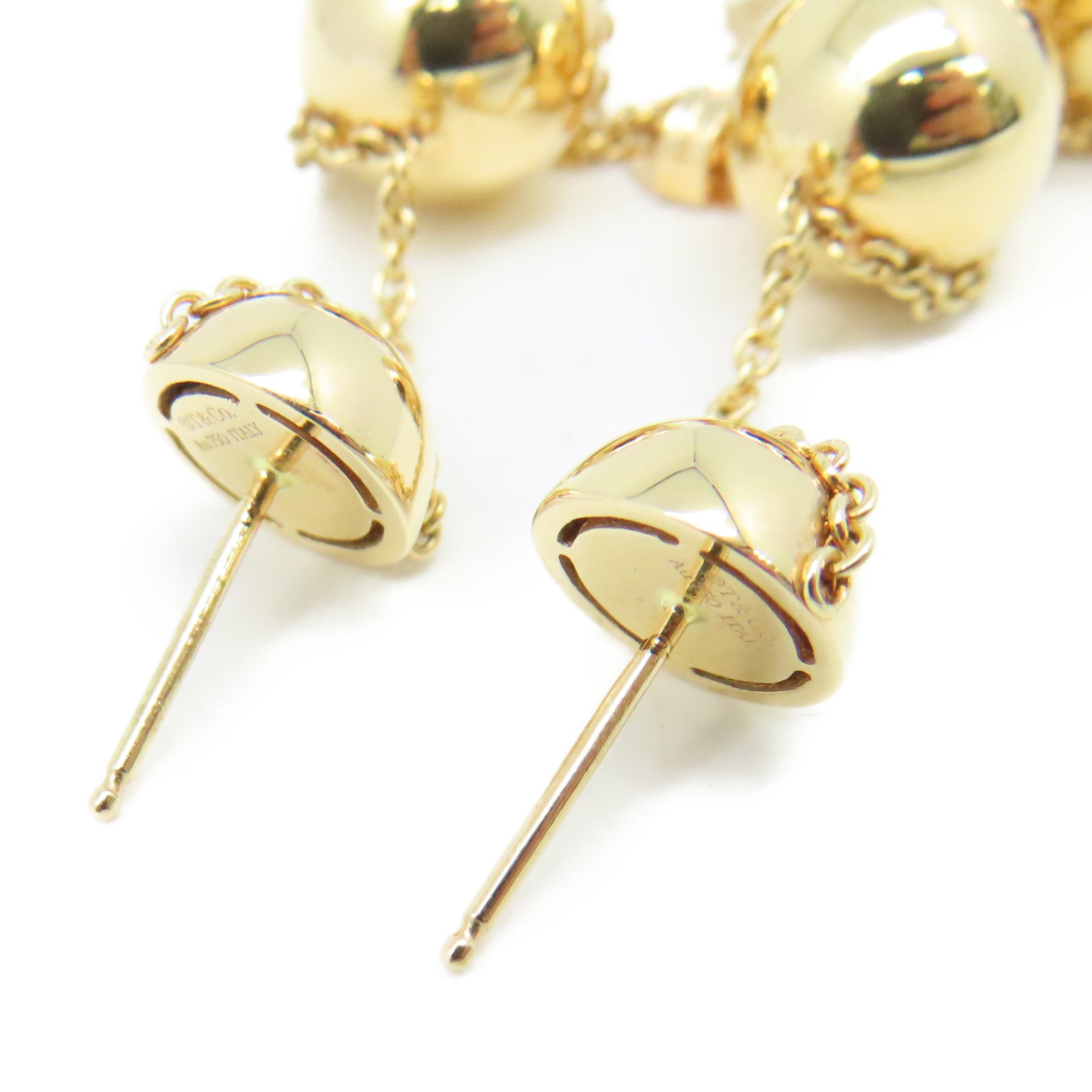 TIFFANY＆CO 【激減優惠】18K玫瑰金Triple Drop Earrings耳環金色