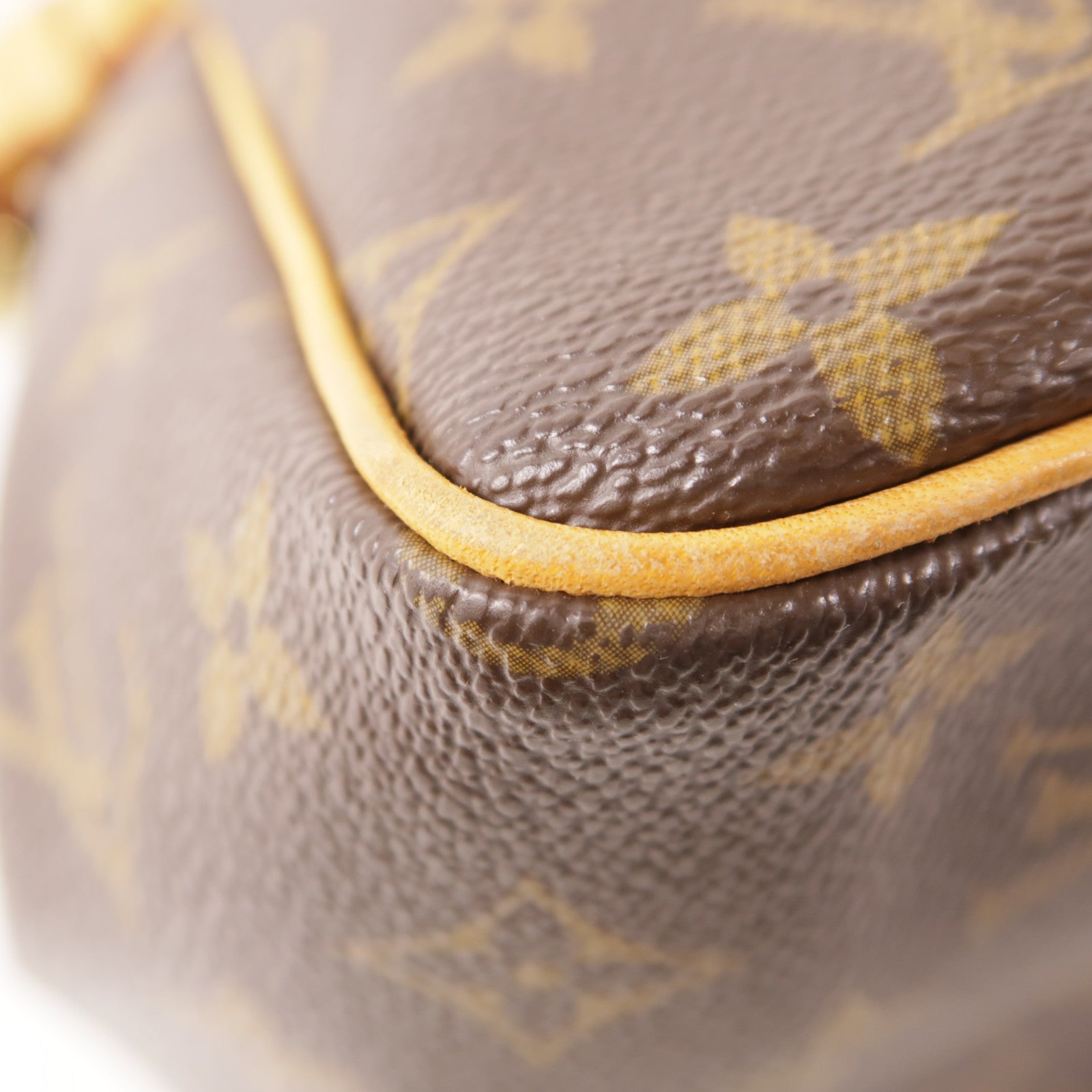 LOUIS VUITTON Monogram Batignolles Vertical金扣手挽袋棕色