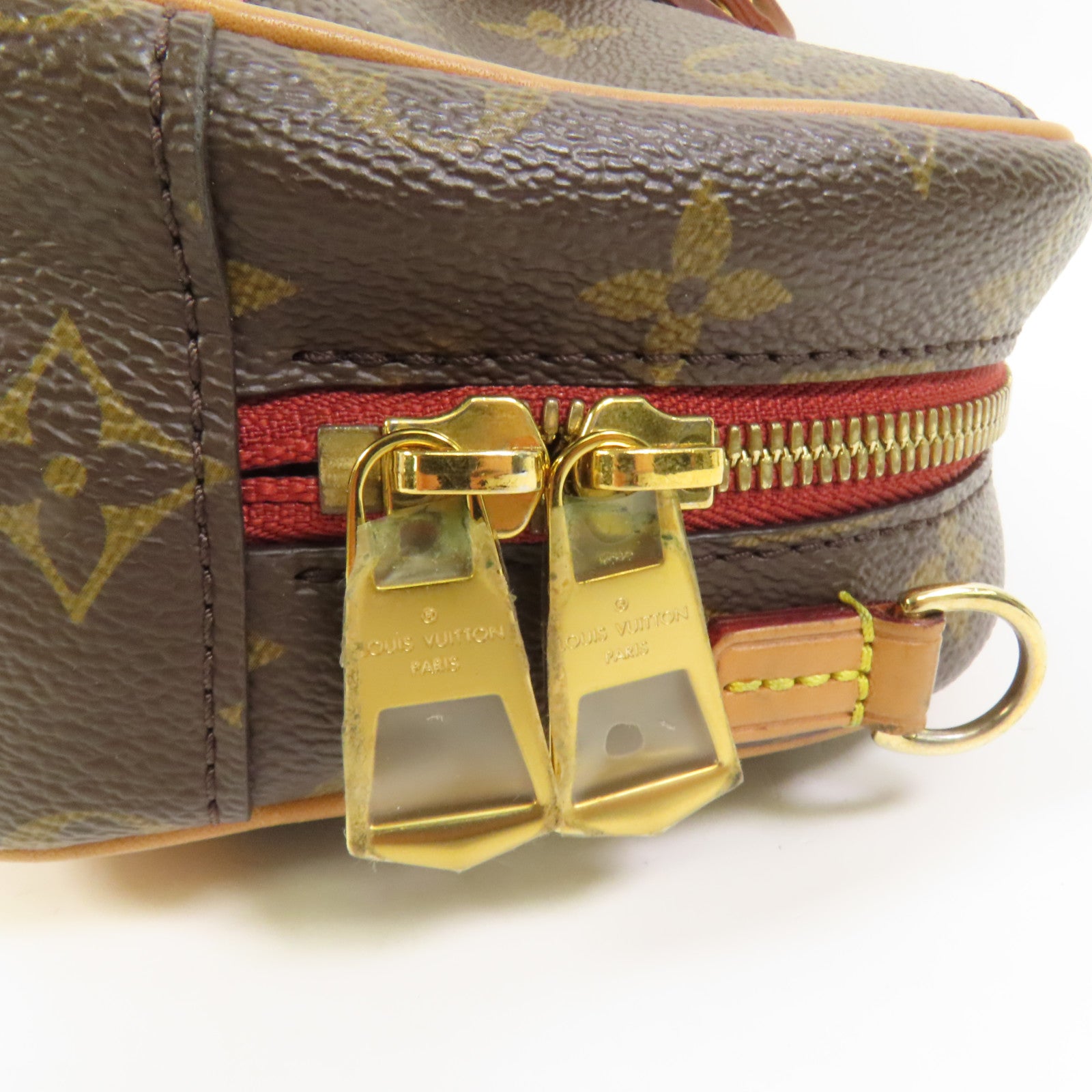 LOUIS VUITTON Monogram Deauville Mini金扣肩背袋棕色