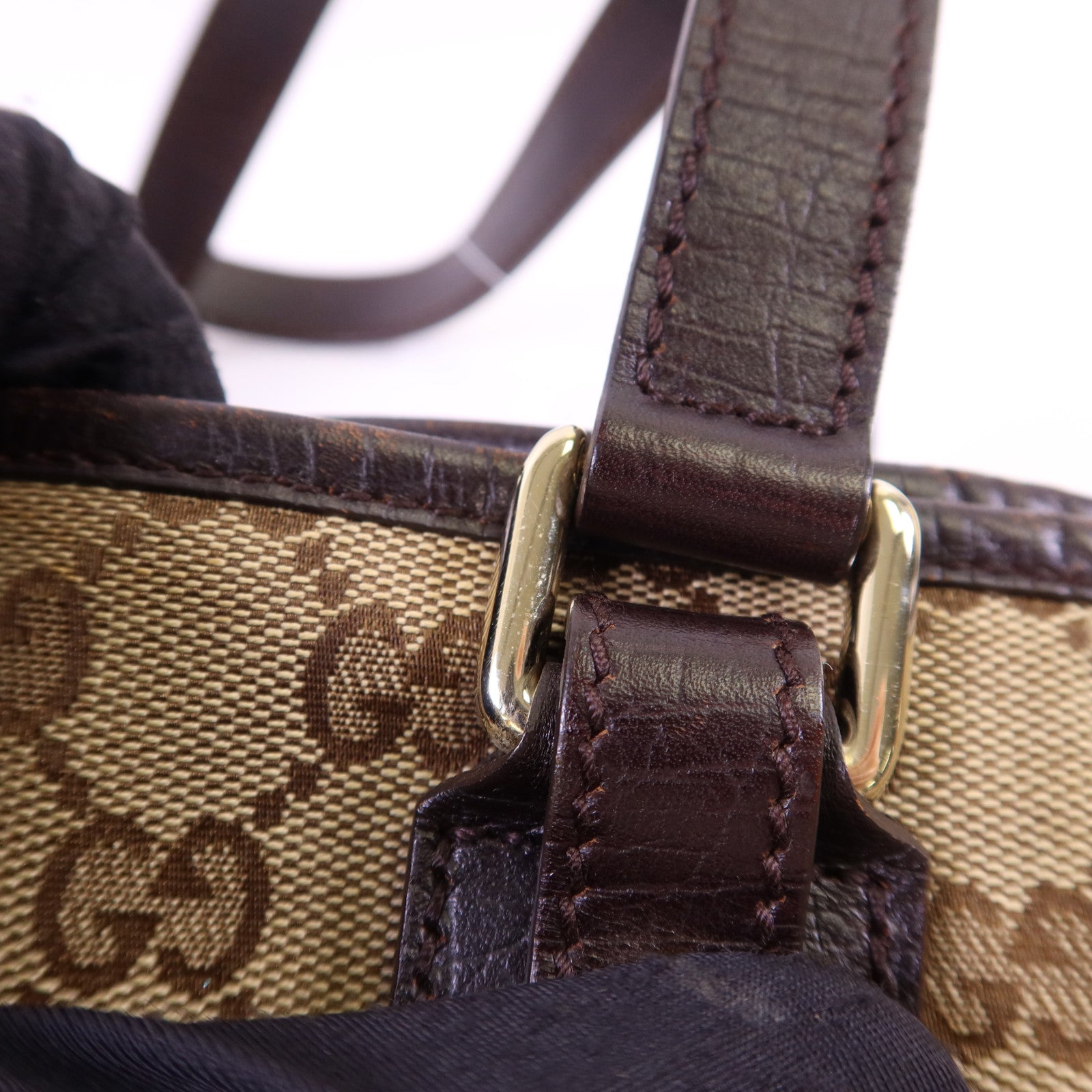 GUCCI 帆布Tote Bag金扣手挽袋