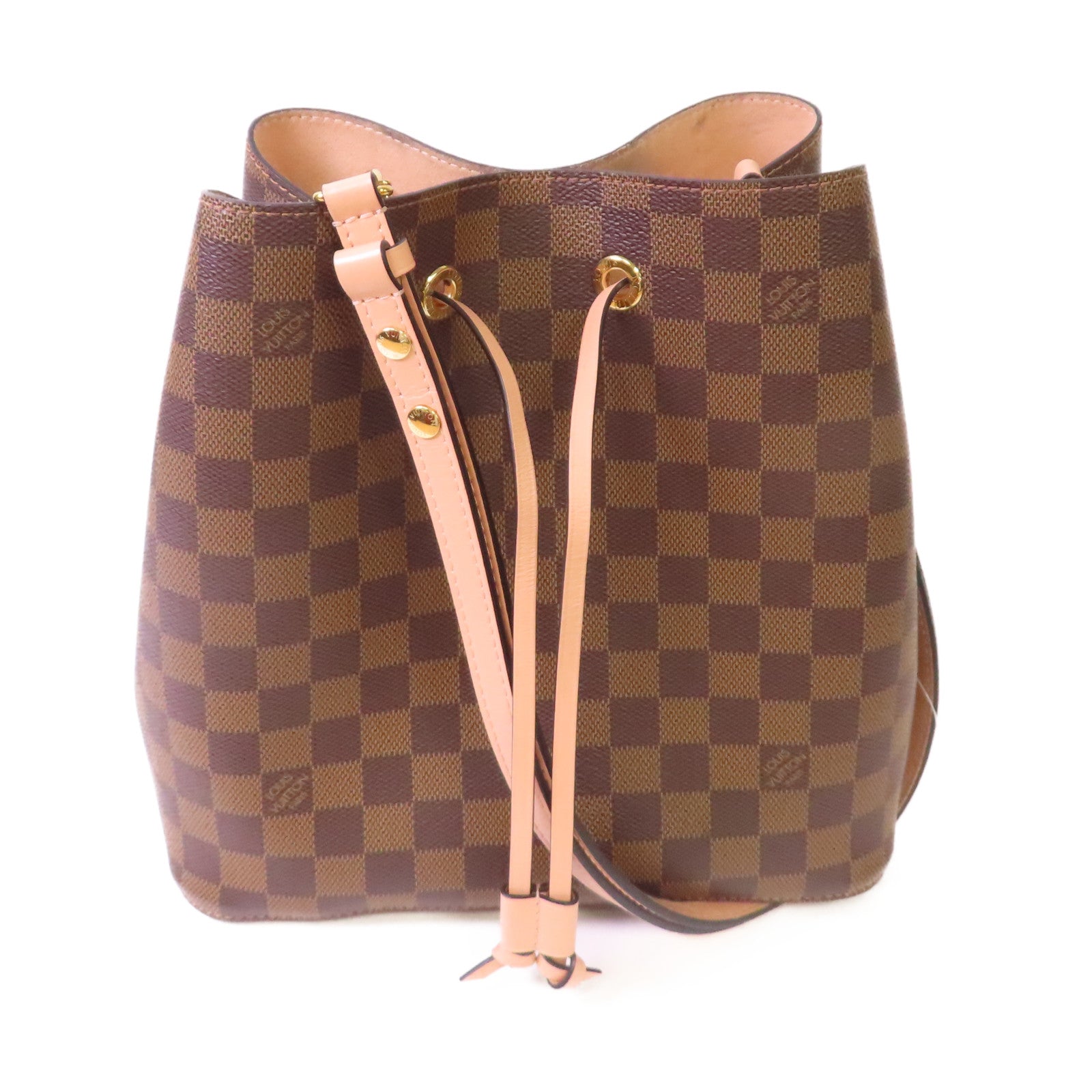 LOUIS VUITTON Damier Ebene NeoNoe Shoulder Bag肩背袋啡色/粉紅色