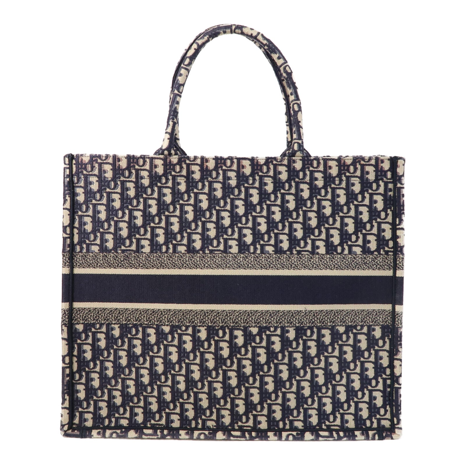 Dior 【激減優惠】Oblique帆布Book Tote Large手挽袋藍色