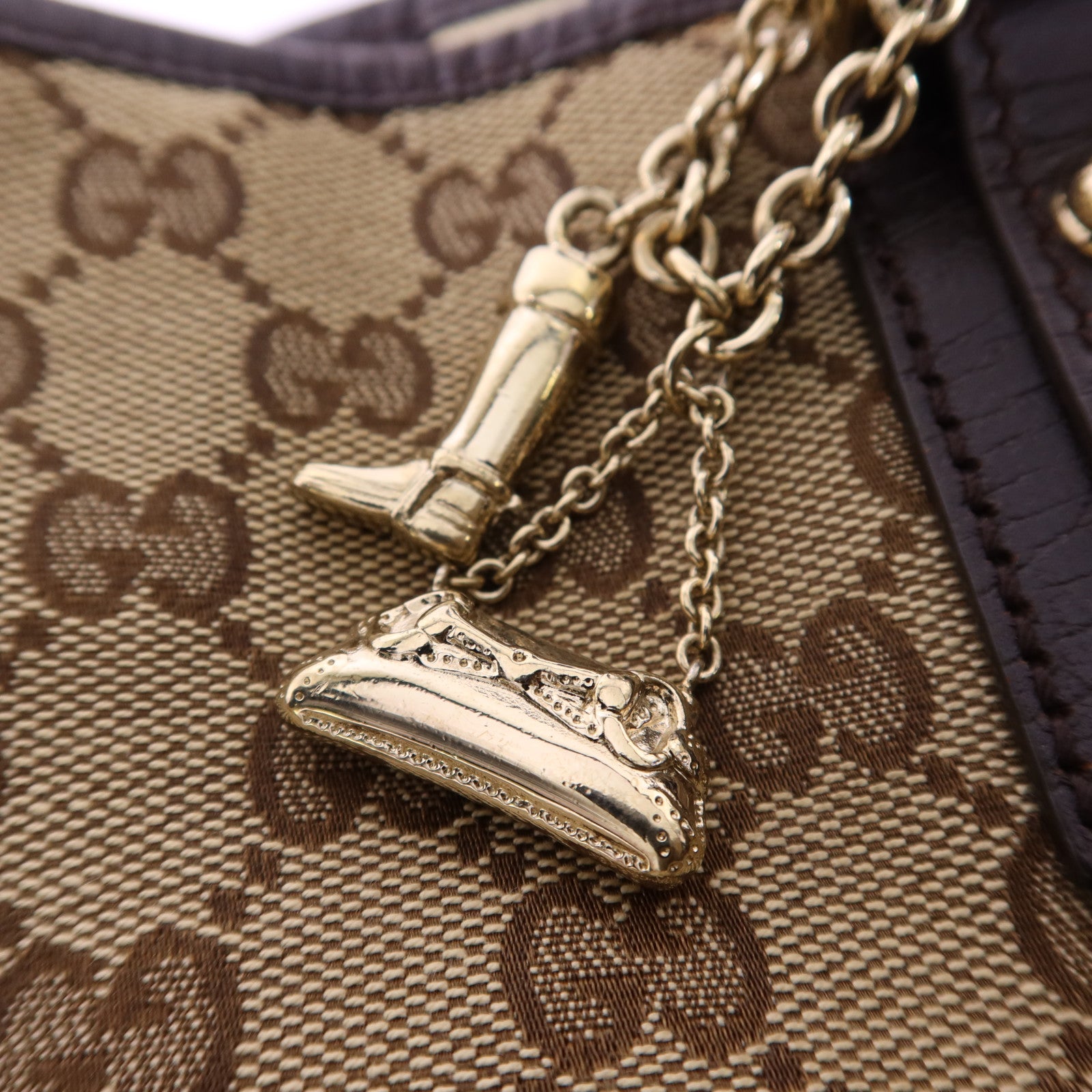 GUCCI 帆布Tote Bag金扣手挽袋