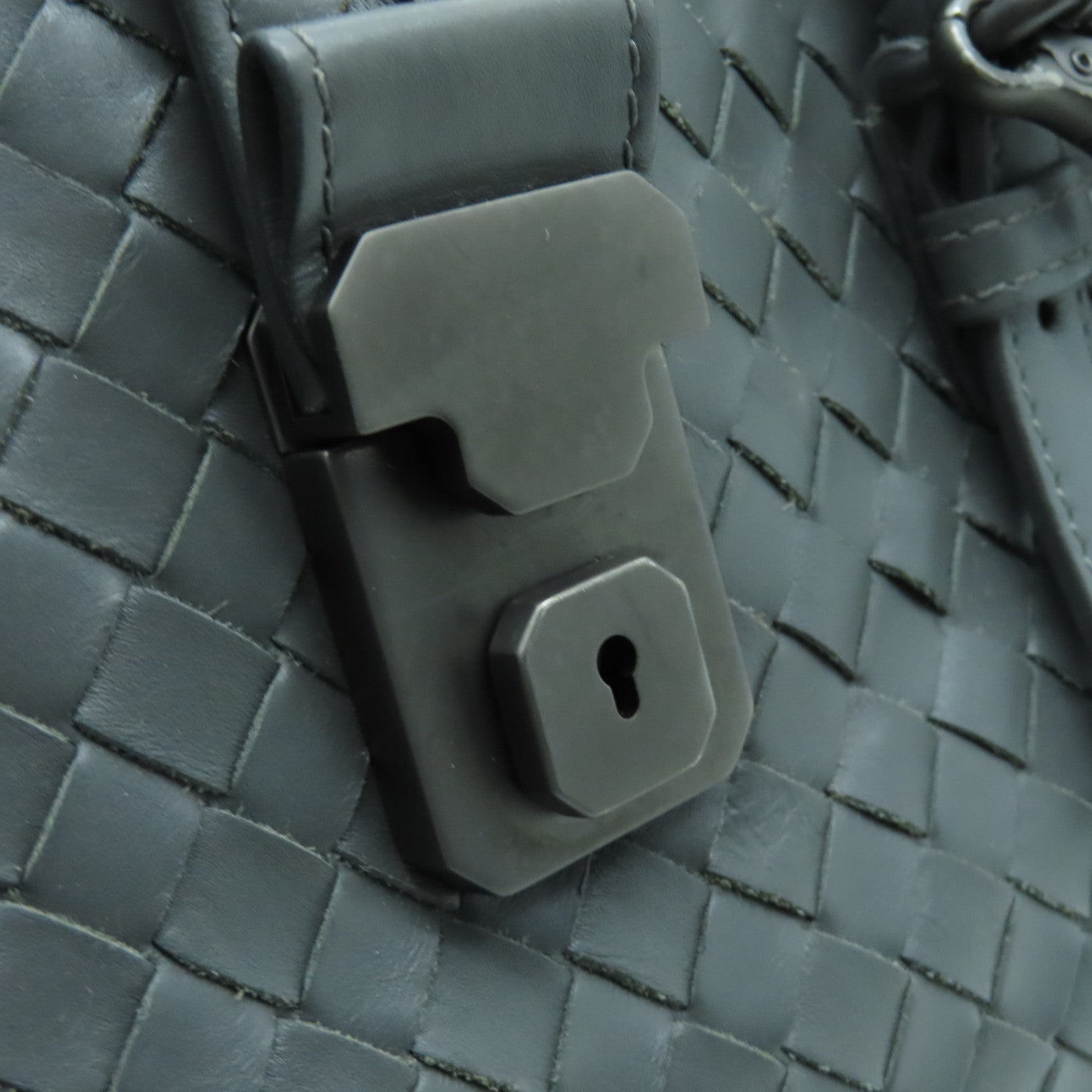 BOTTEGA VENETA 織紋皮革2 Way Shoulder手挽肩背兩用袋灰色