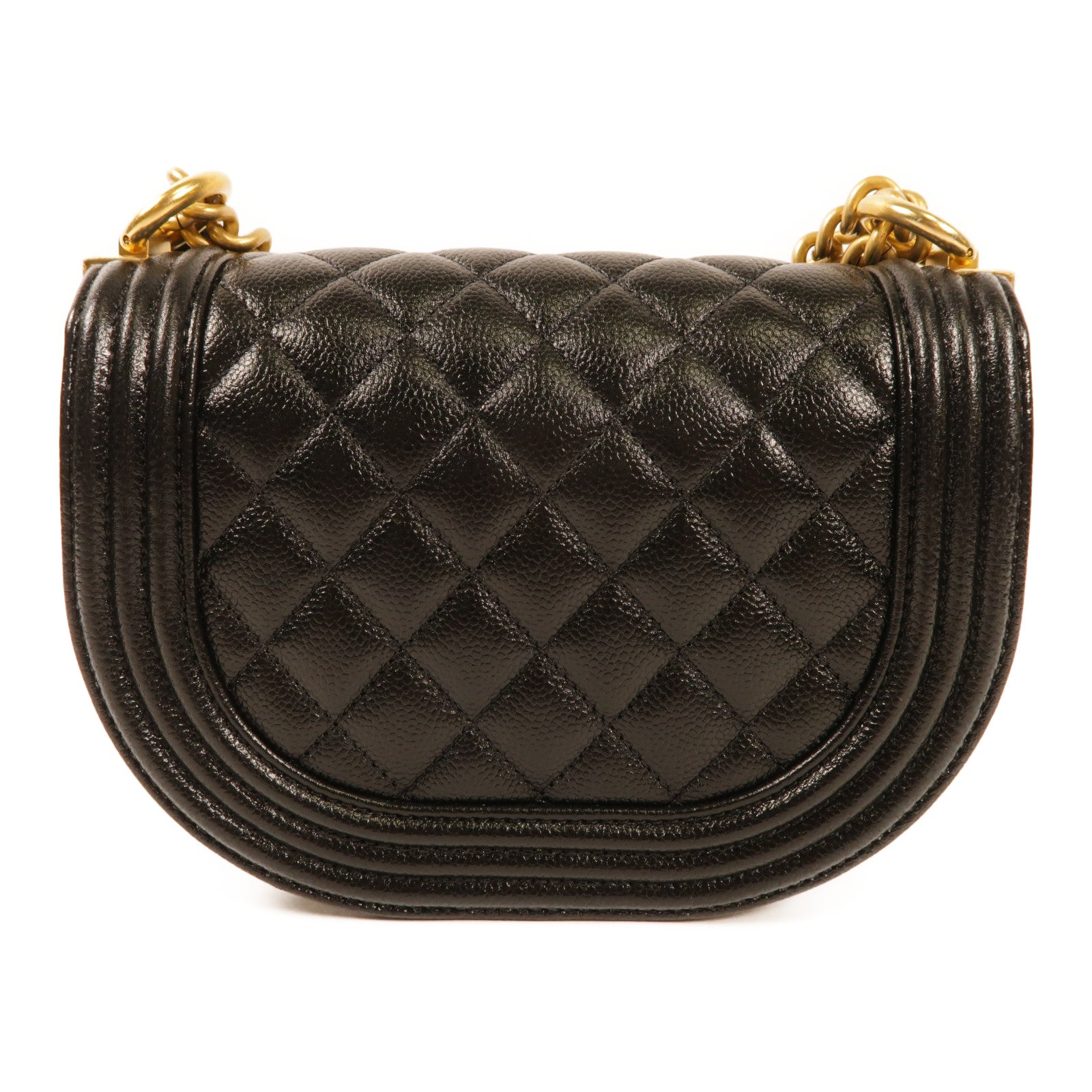 CHANEL 牛皮皮革Boy Chanel金扣肩背袋