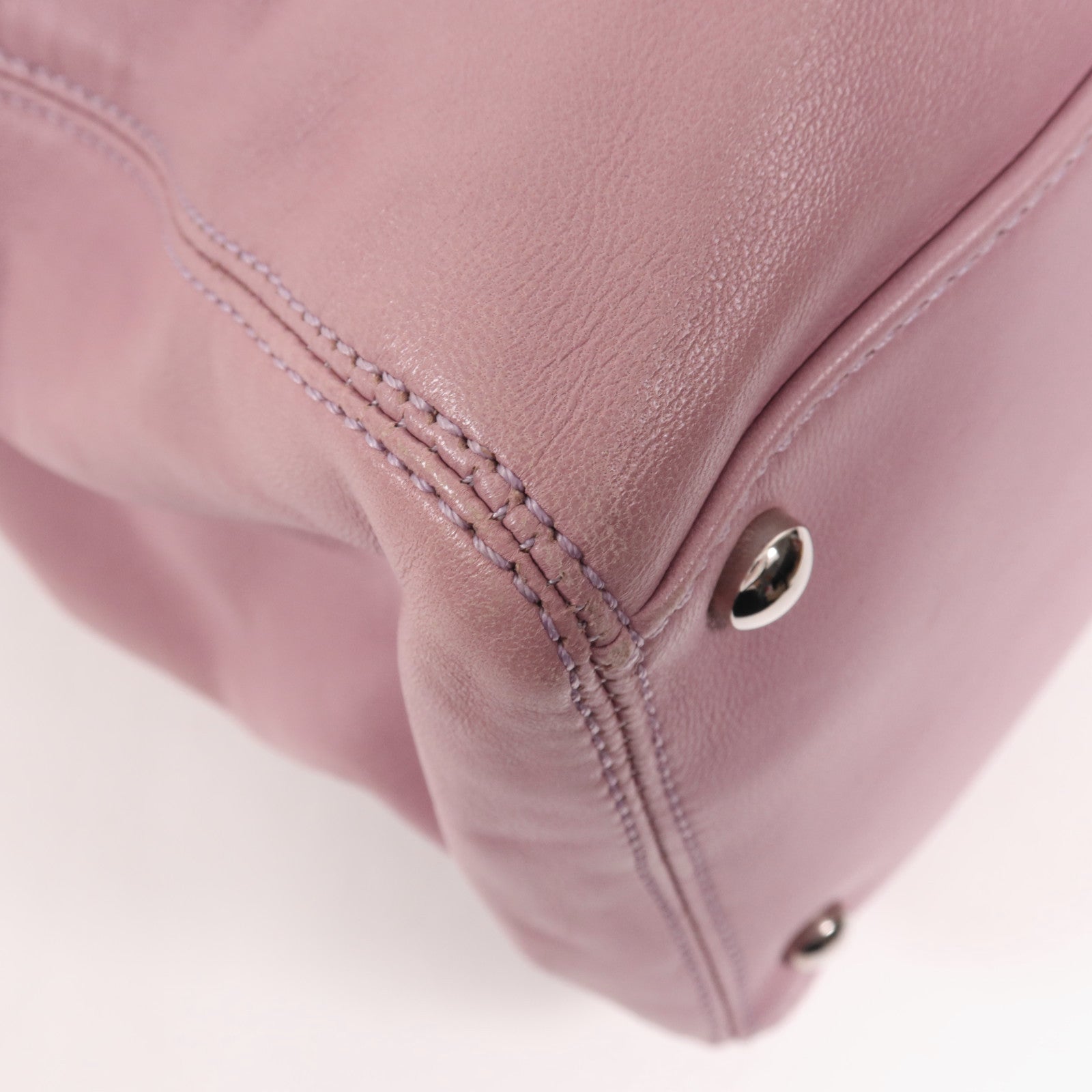 CHANEL 羊皮皮革Tote Bag銀扣手挽袋