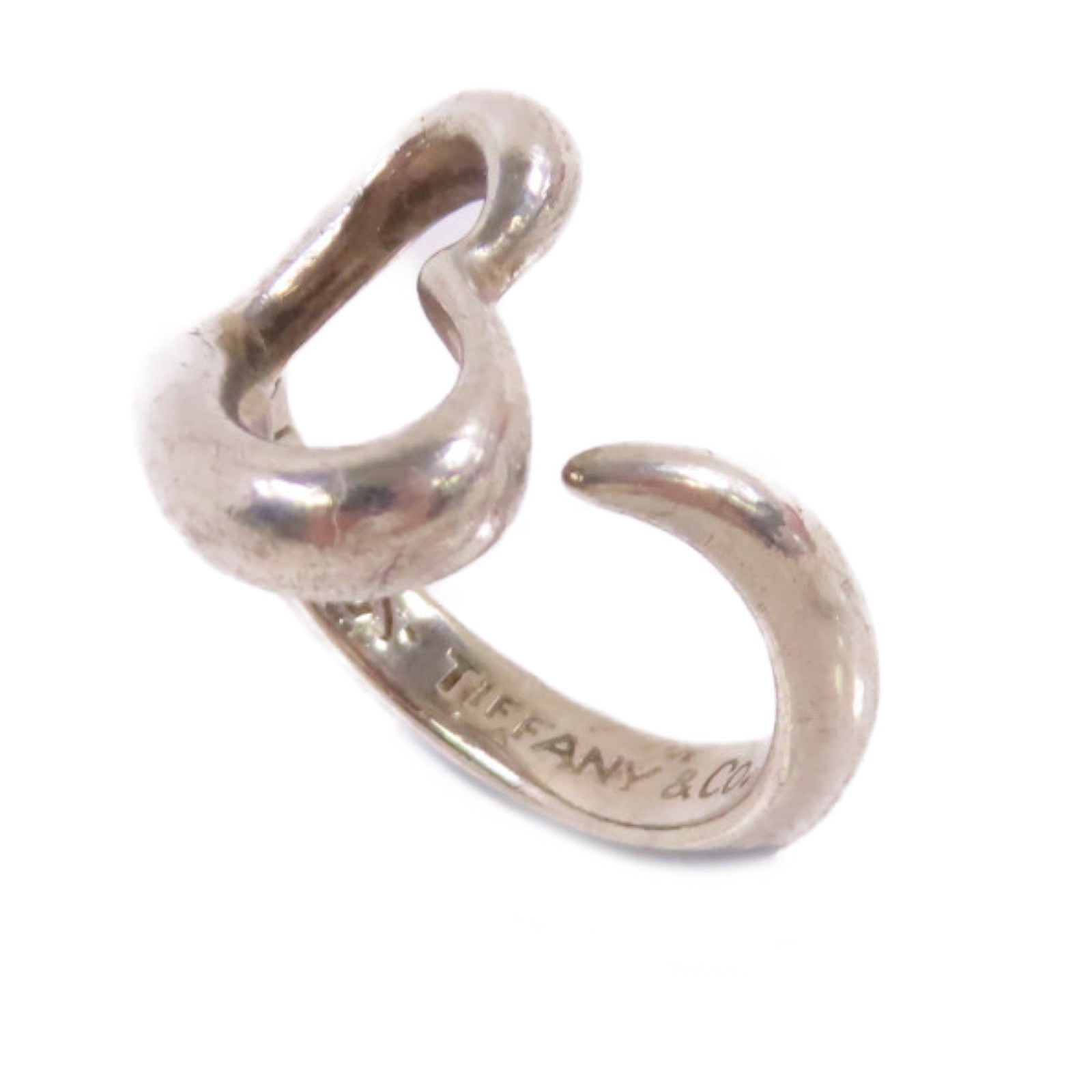 TIFFANY＆CO 【激減優惠】925純銀Open Heart Ring戒指US#5