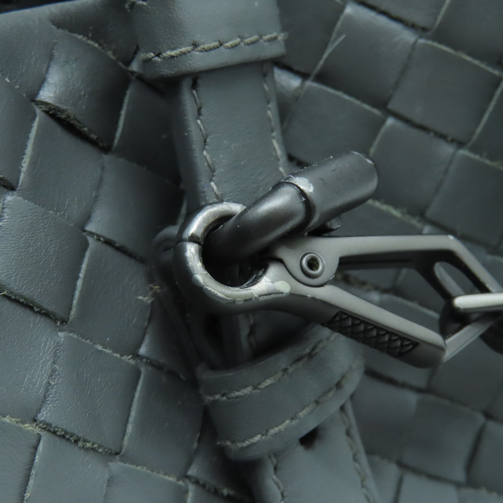 BOTTEGA VENETA 織紋皮革2 Way Shoulder手挽肩背兩用袋灰色