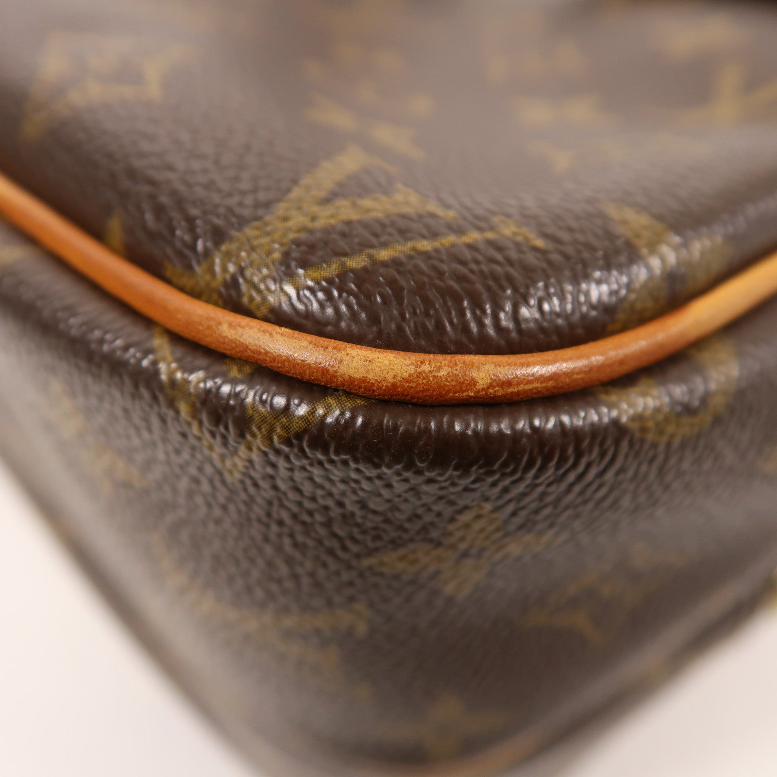 LOUIS VUITTON Monogram Reporter PM金扣肩背袋棕色