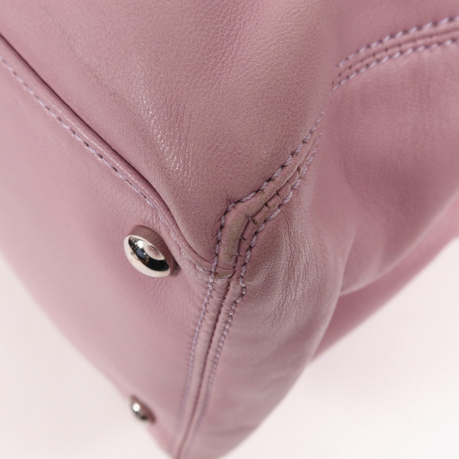 CHANEL 羊皮皮革Tote Bag銀扣手挽袋