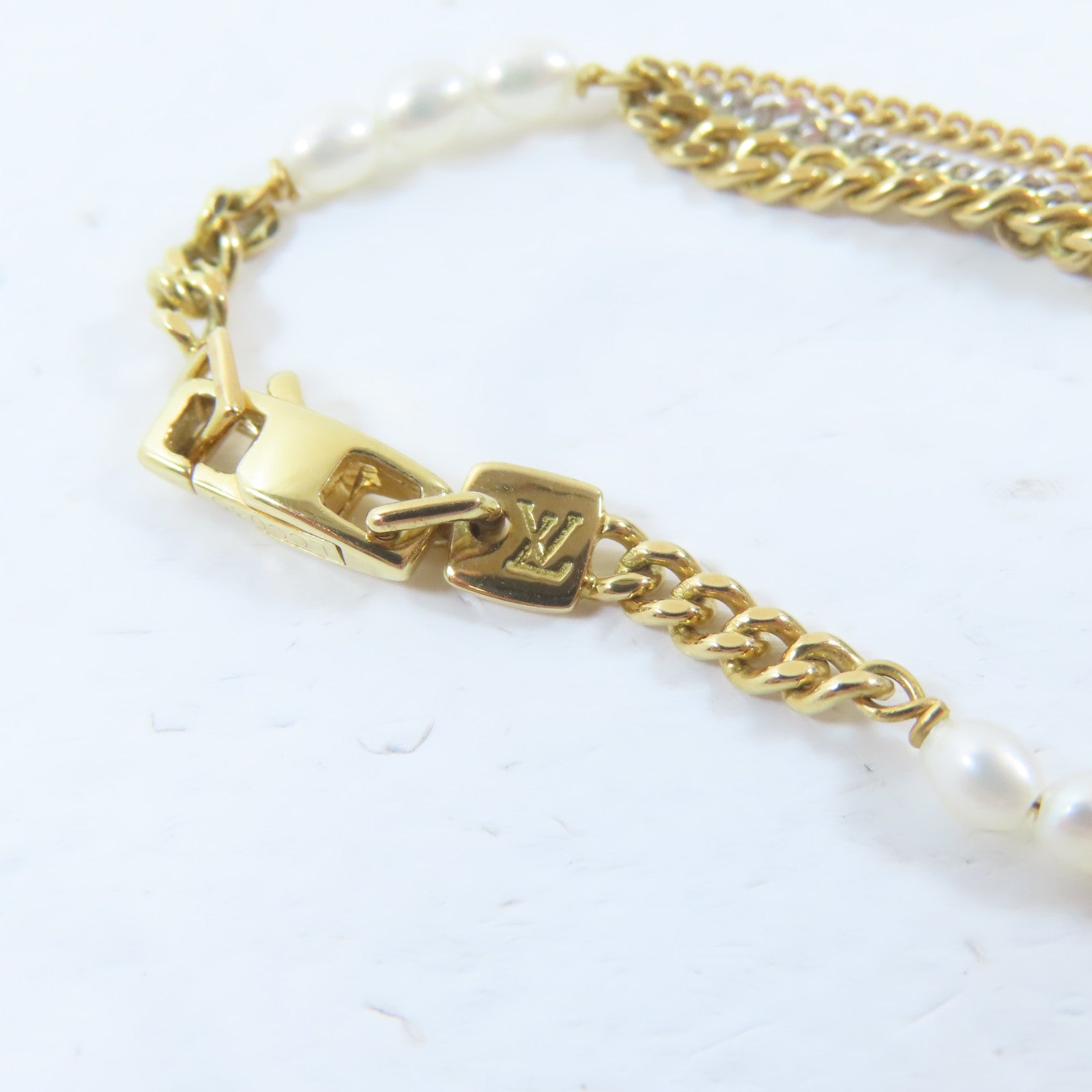 LOUIS VUITTON 18K黃金Eclair Bracelet手鏈#18cm