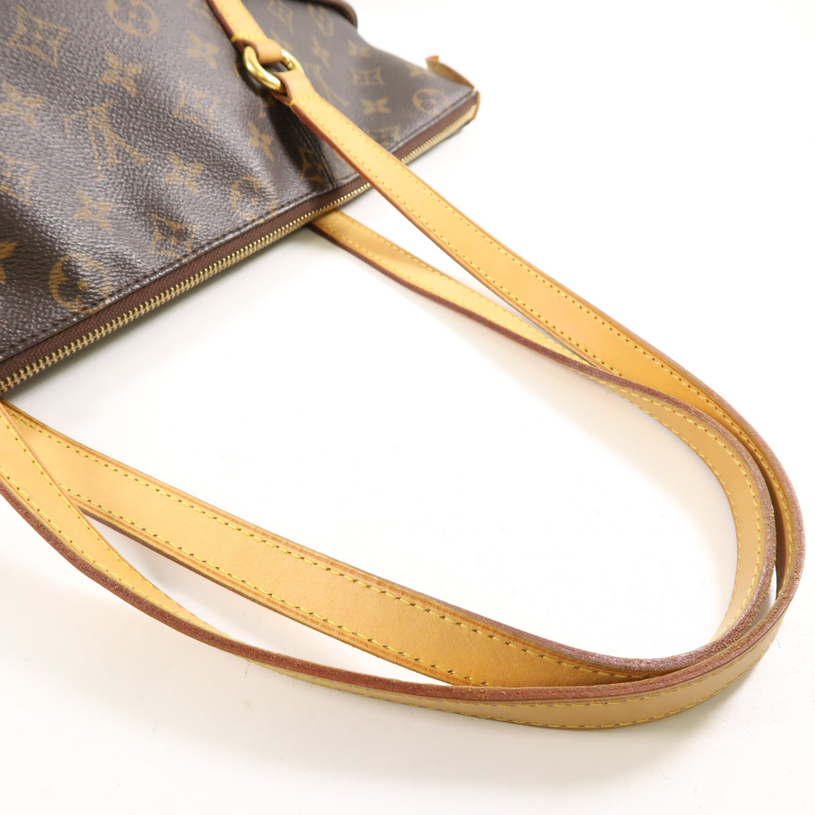 LOUIS VUITTON Monogram Totally MM金扣肩背袋棕色