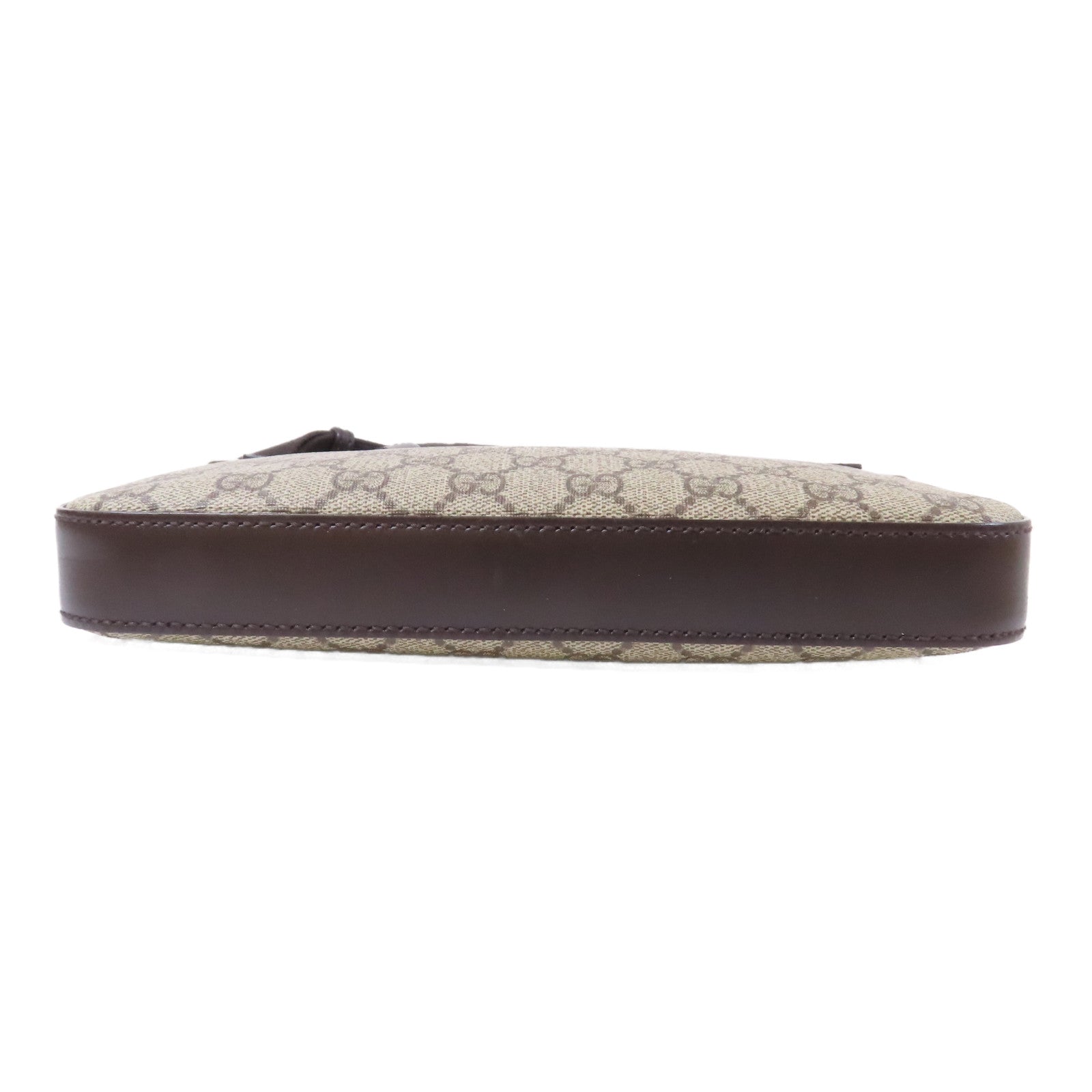 GUCCI 塗層帆布Shoulder Bag銀扣肩背袋啡色