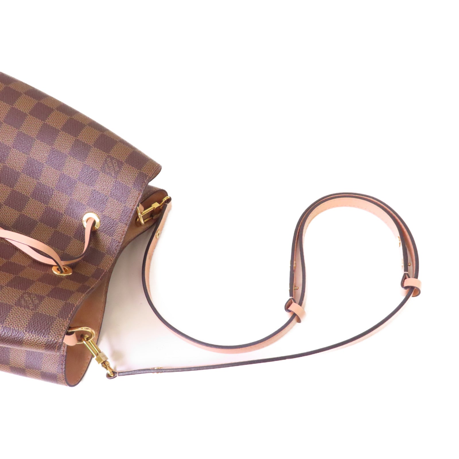 LOUIS VUITTON Damier Ebene NeoNoe Shoulder Bag肩背袋啡色/粉紅色