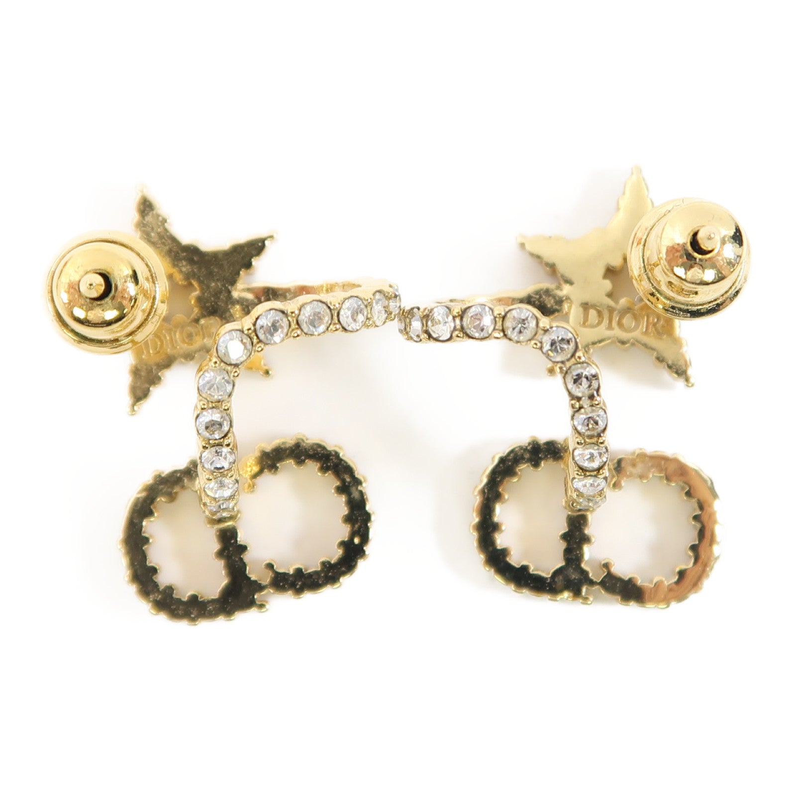 Dior 金屬Earrings耳環金色/白色